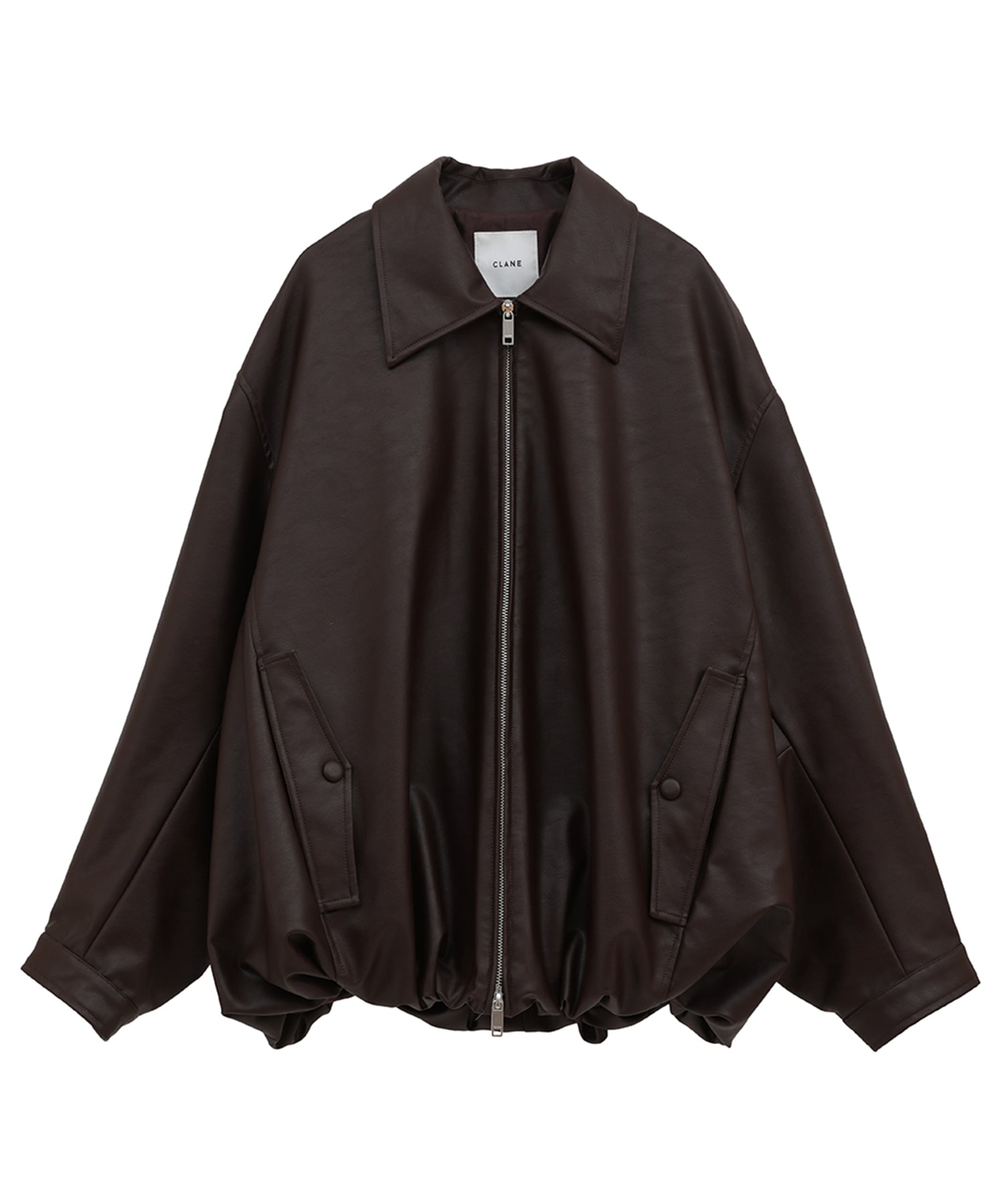 別注 FAKE LEATHER BALLOON JACKET CLANE