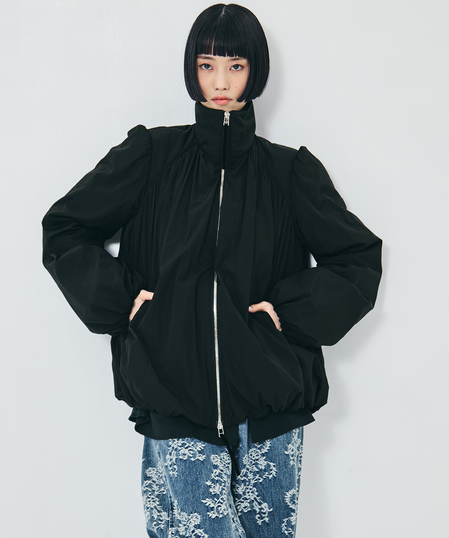 GATHERED PADDED BLOUSON FETICO