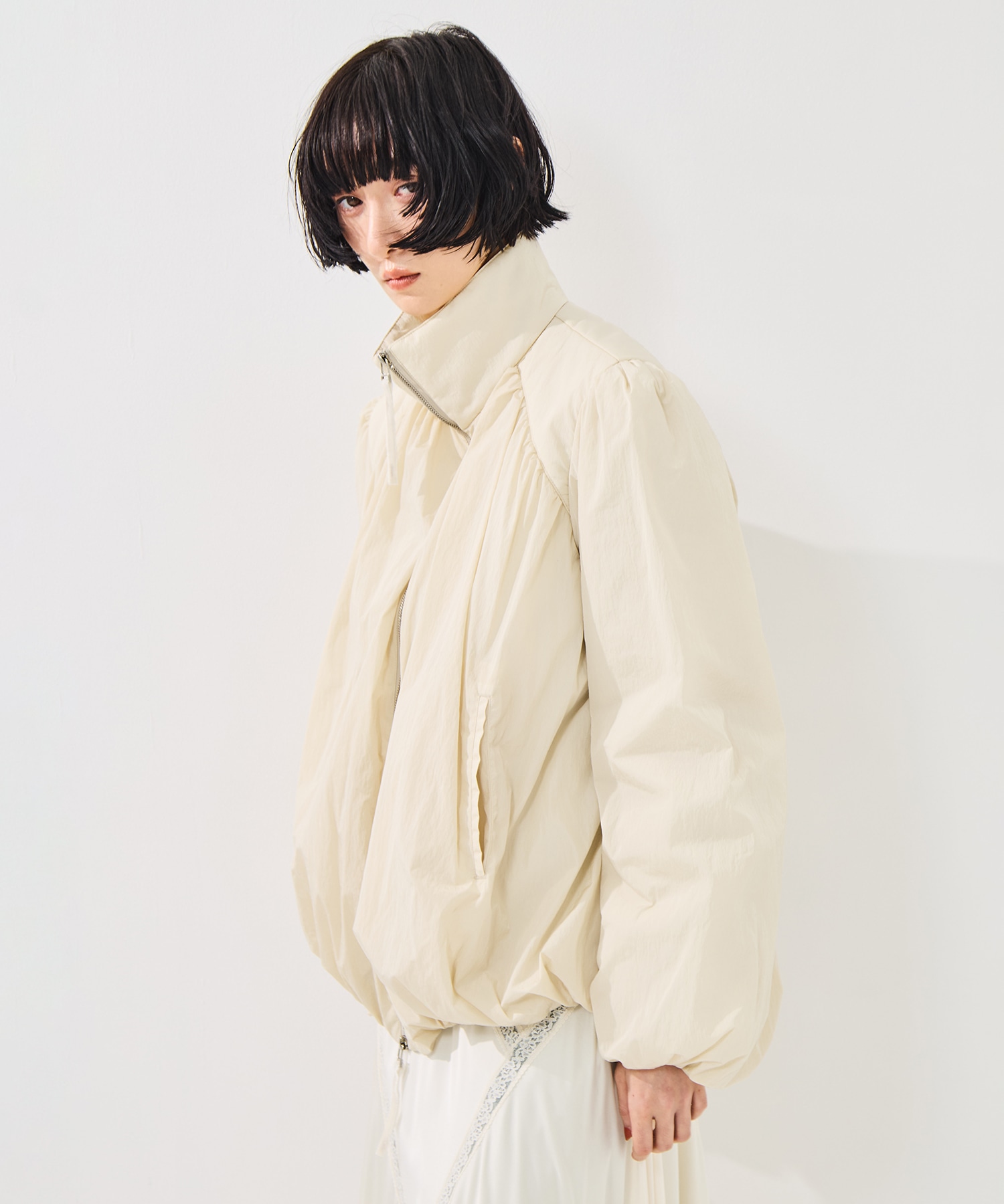 GATHERED PADDED BLOUSON FETICO