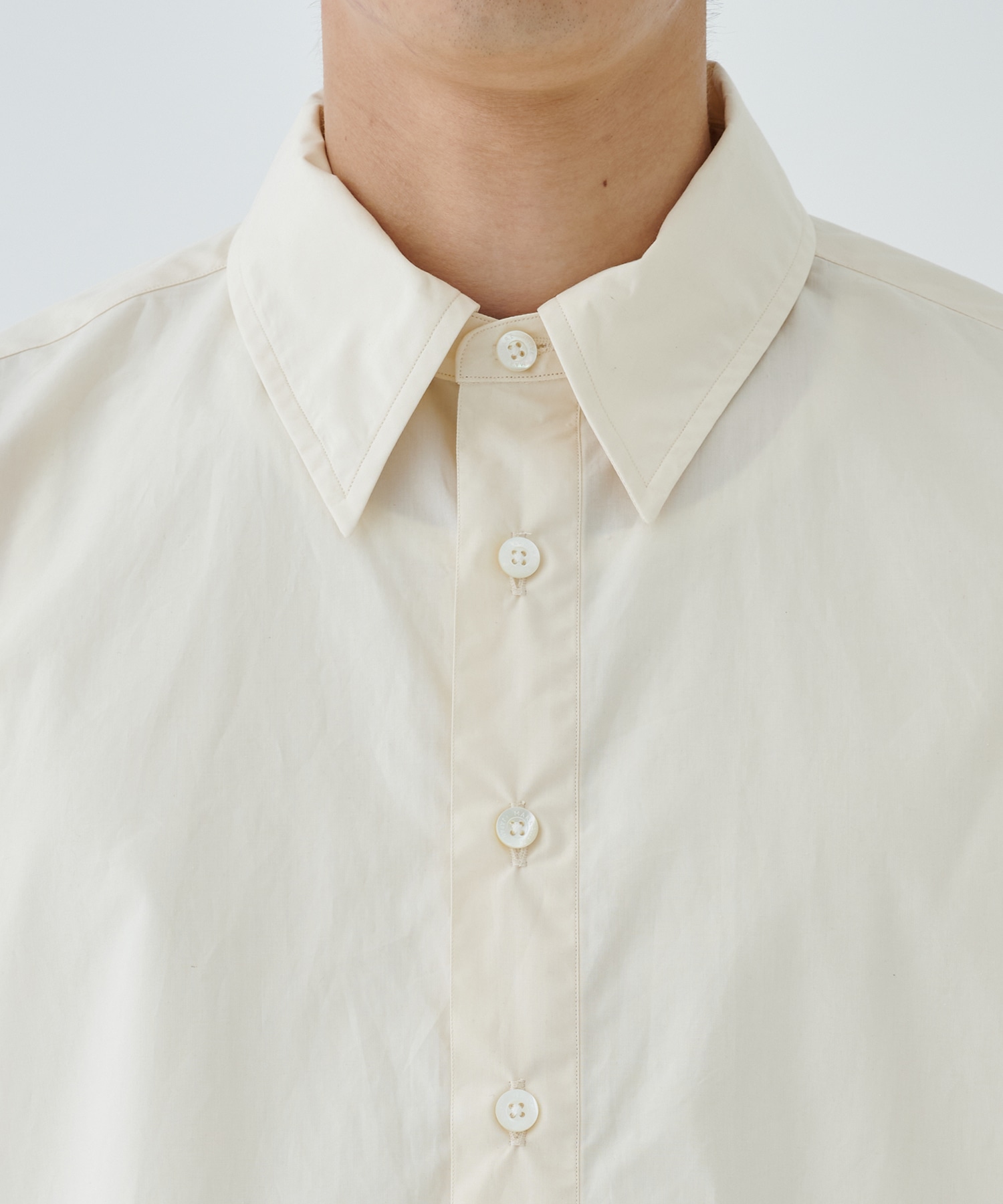 ORGANIC GIZA TYPEWRITER W COLLAR LONG SHIRT MARKAWARE/marka