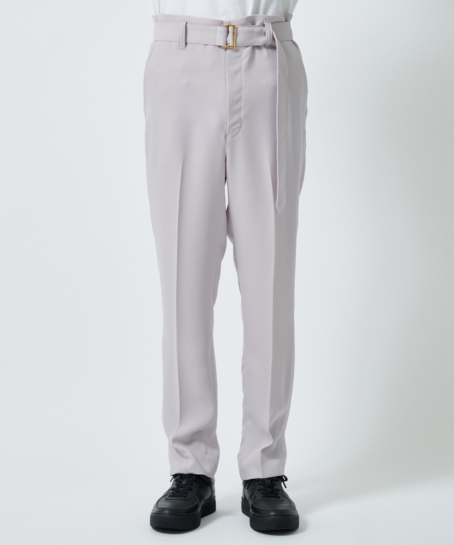 Double Satin Slim Pants with Long Belt CULLNI