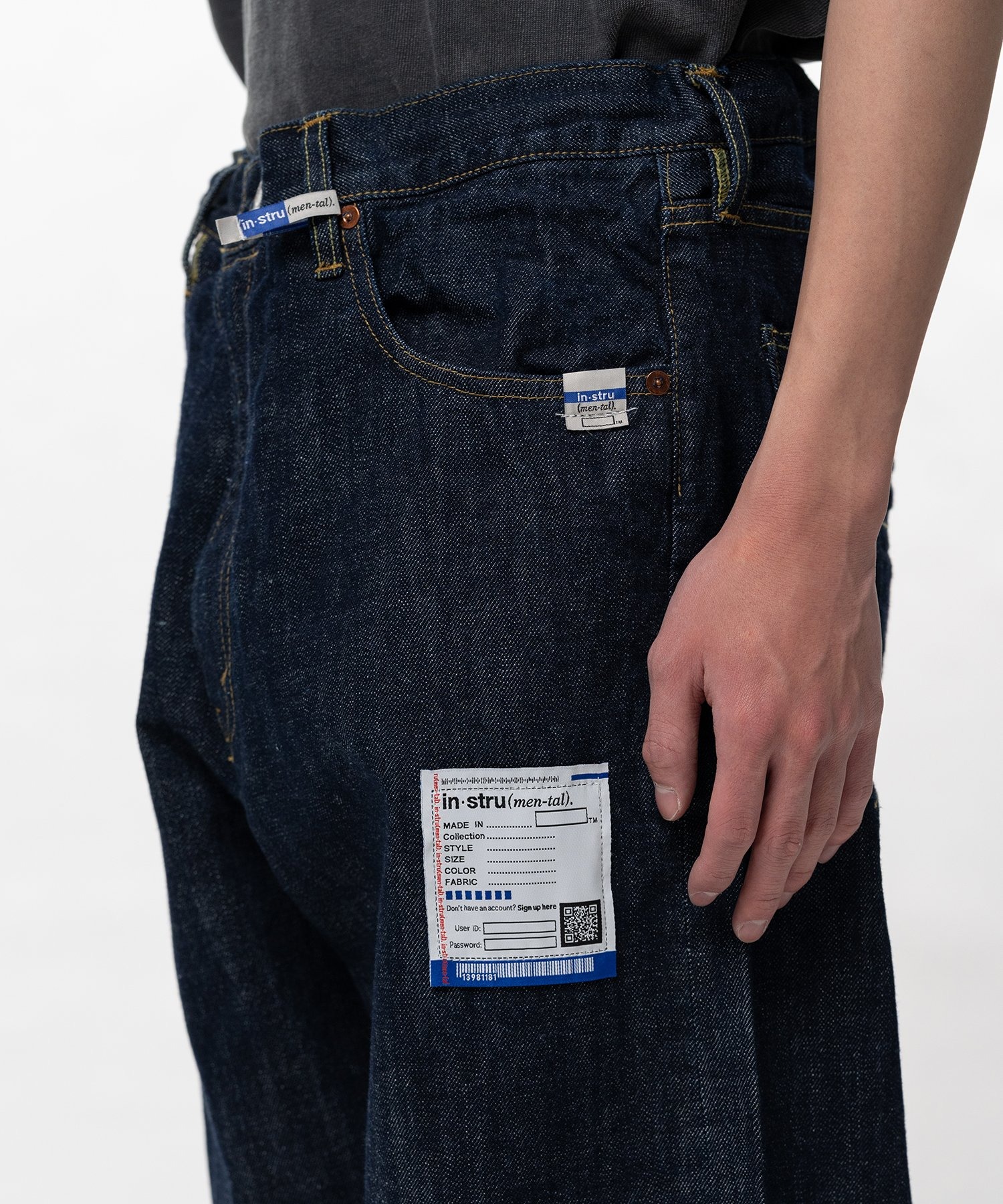 ONE WASHED SELVAGE DENIM STRAIGHT PANTS in・stru(men-tal)