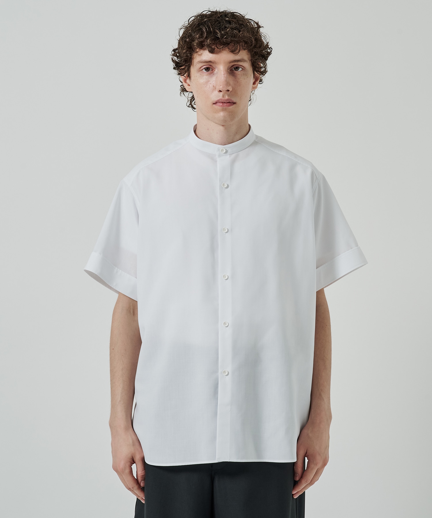 RERACS BAND COLLAR SHIRT SHORT SLEEVE THE RERACS