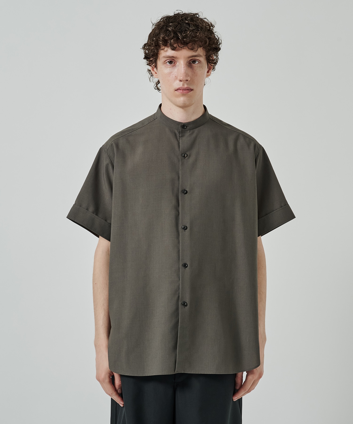RERACS BAND COLLAR SHIRT SHORT SLEEVE THE RERACS