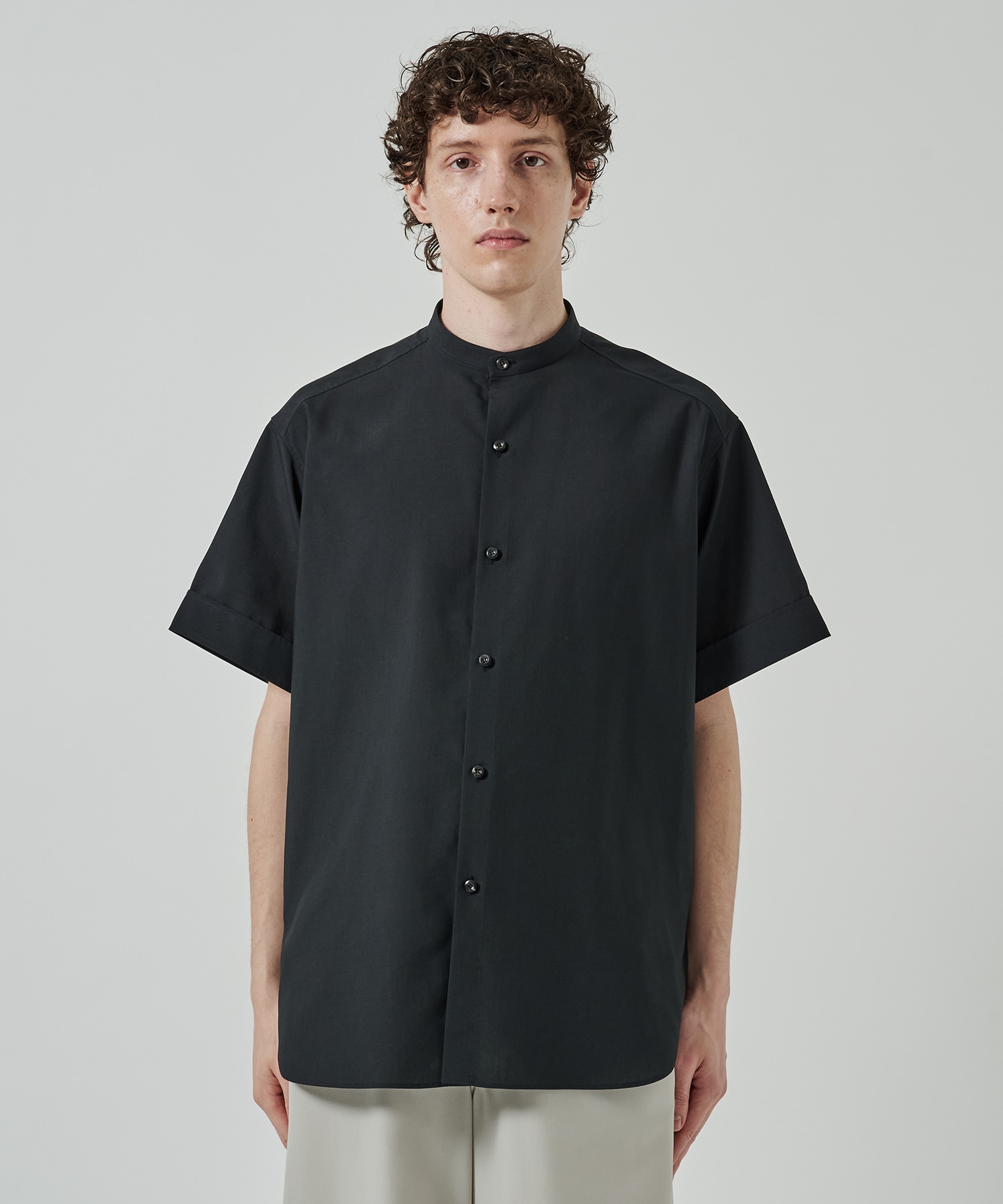 RERACS BAND COLLAR SHIRT SHORT SLEEVE THE RERACS