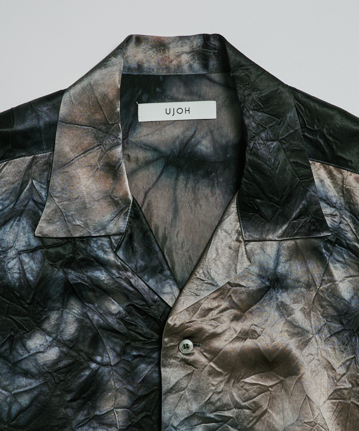 Slit Sleeve Open Collar Shirt UJOH HOMME
