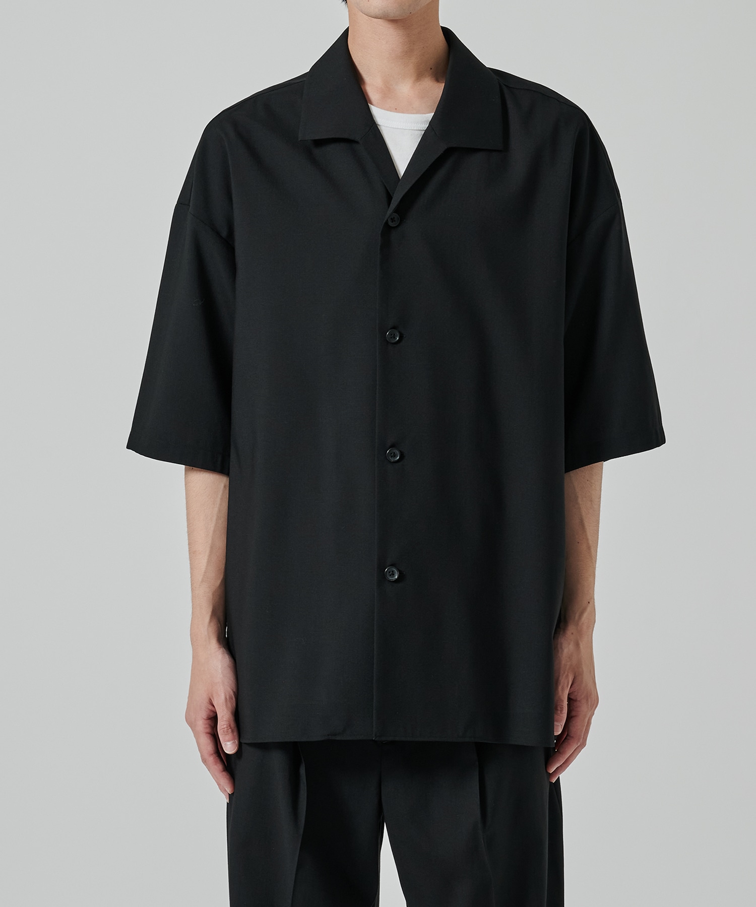 【涼しいウール】COOL WOOL S/S SHIRTS STUDIOUS