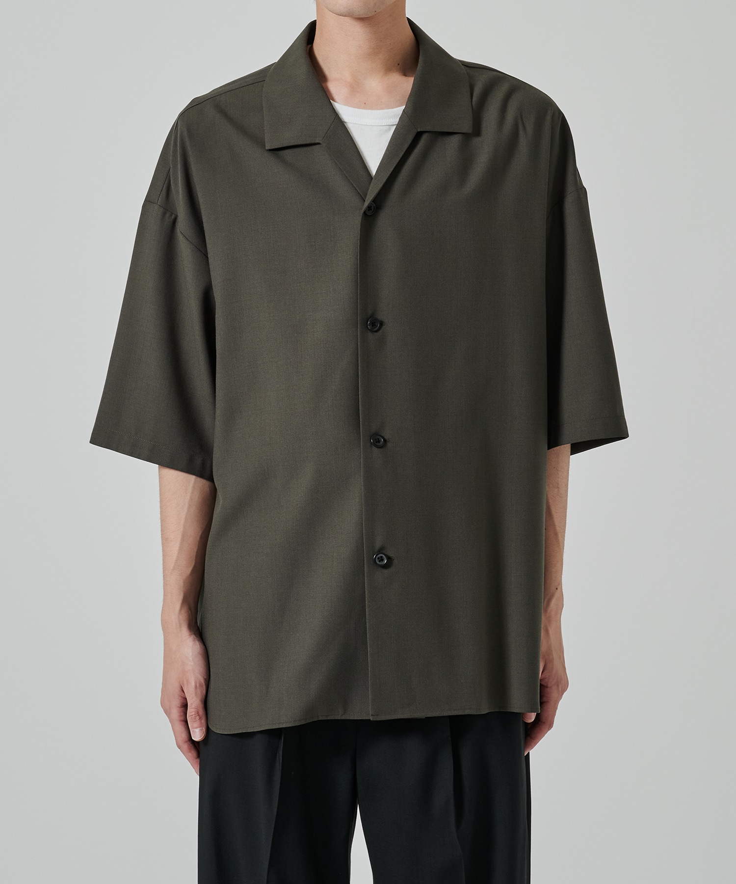 【涼しいウール】COOL WOOL S/S SHIRTS STUDIOUS