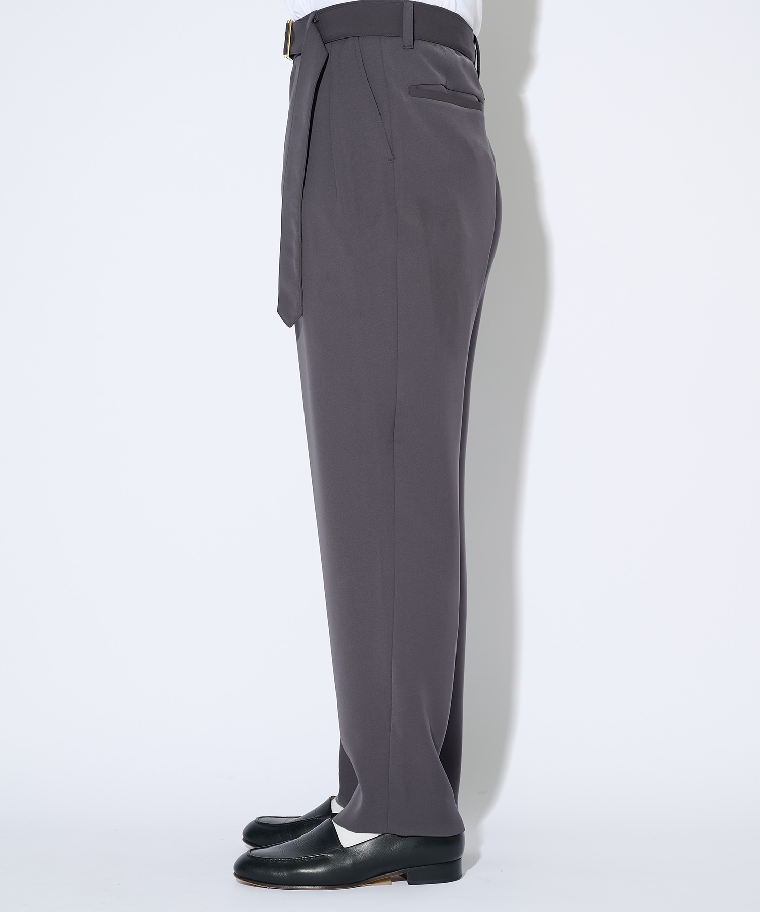 〈別注〉2Tuck Pants with Long Belt for STUDIOUS CULLNI