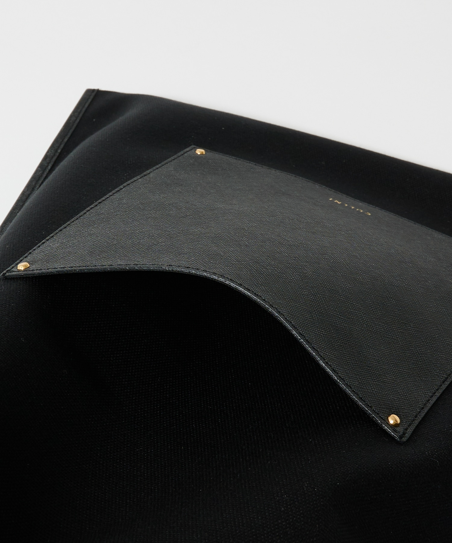 別注Leather Pocket Canvas Eco Tote CULLNI