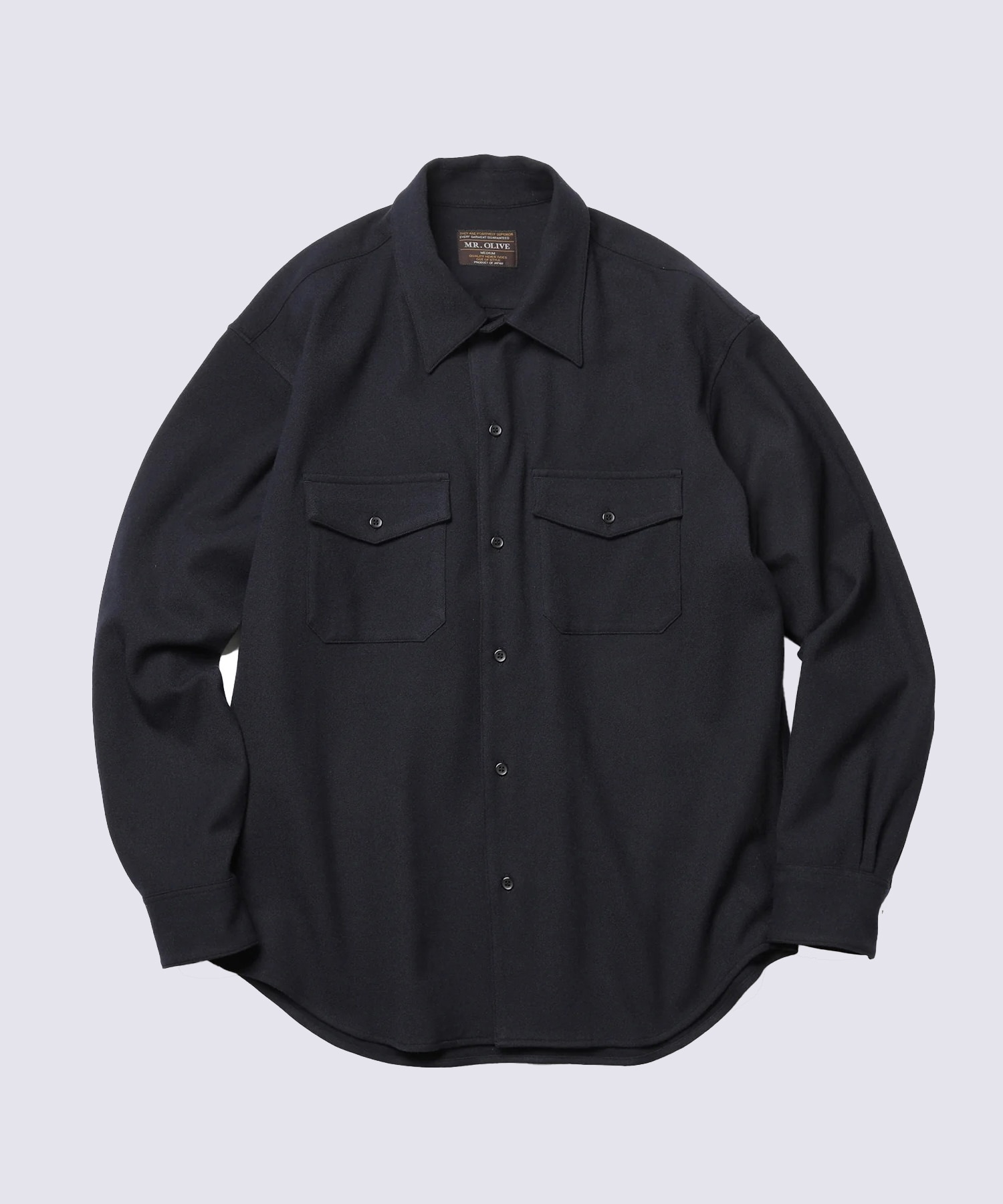 PEACHSKIN STRETCH GABARDINE /CPO SHIRT MR.OLIVE