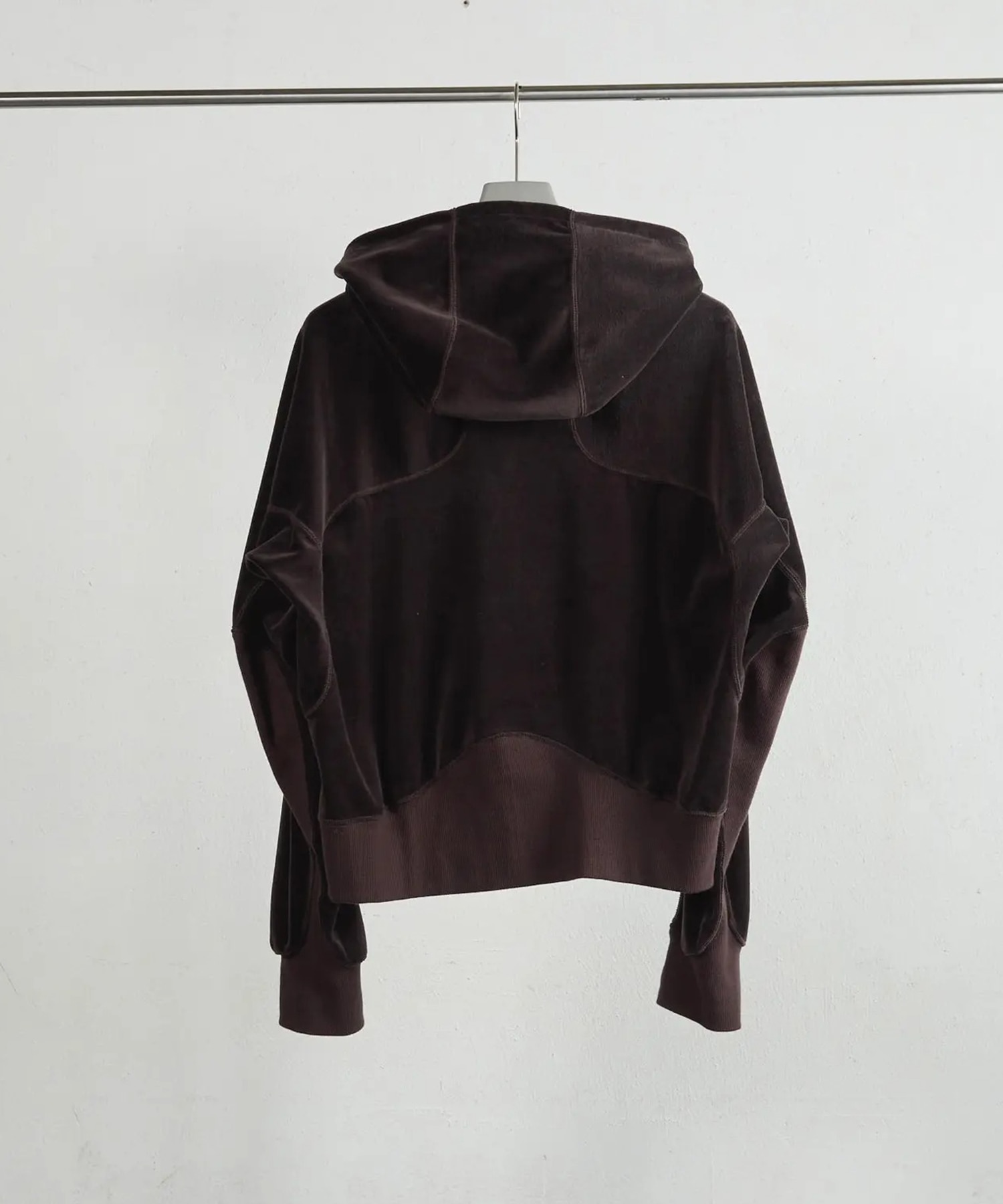 VELOUR ZIP UP HOODIE NVRFRGT