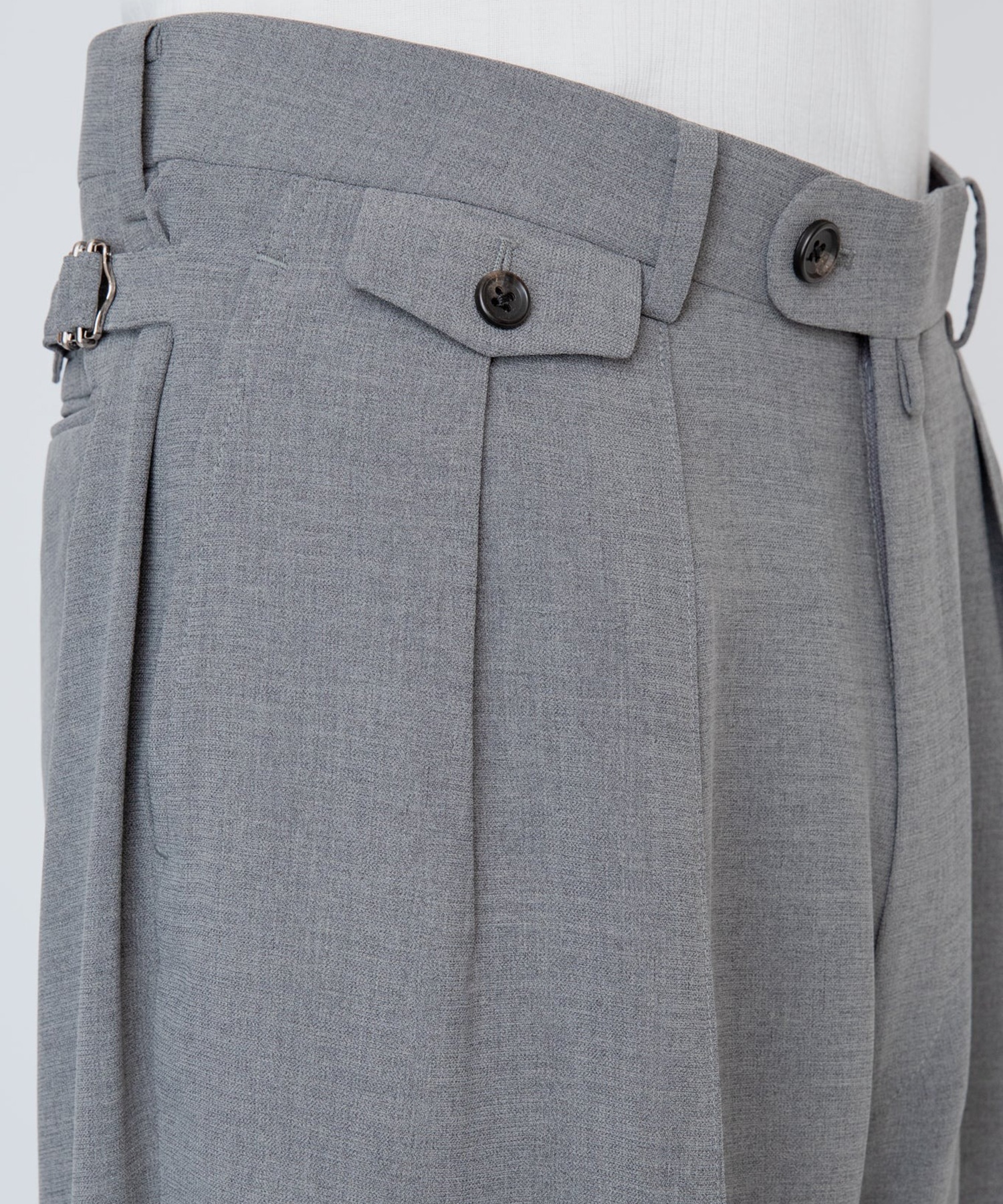 MELANGE TWILL WIDE TROUSERS RAINMAKER