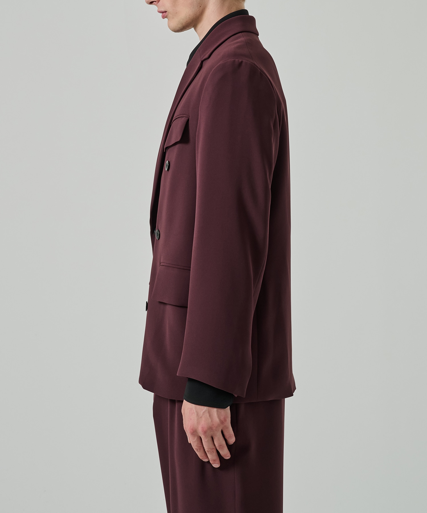 Double Cloth Slant Belt Tailored Jacket CULLNI