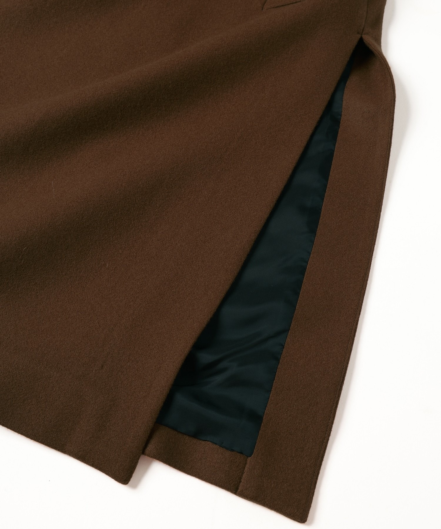 Lamb Wool Melton Tie Locken Long Chester Coat CULLNI