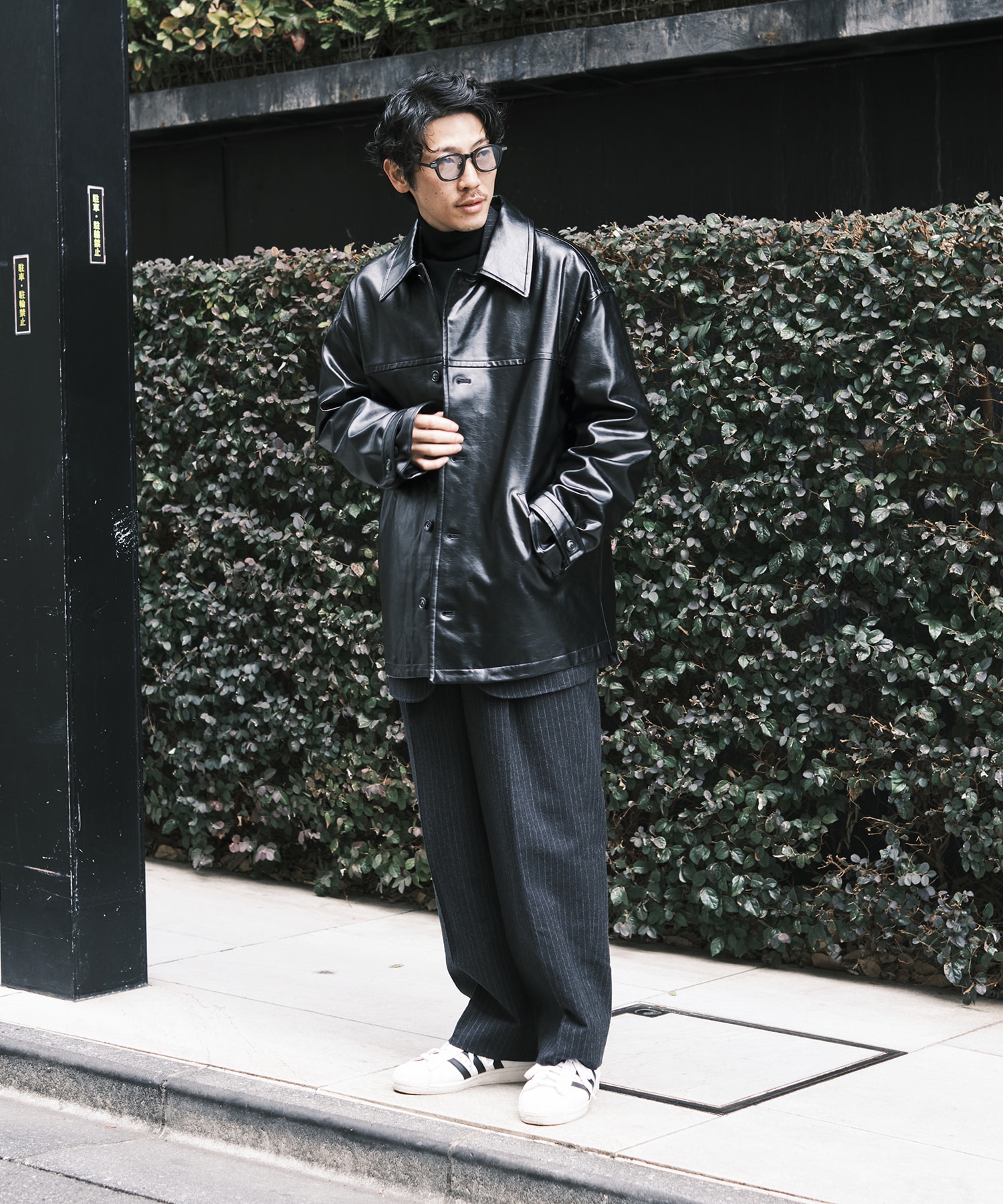 別注 VEGAN LEATHER CAR COAT JieDa