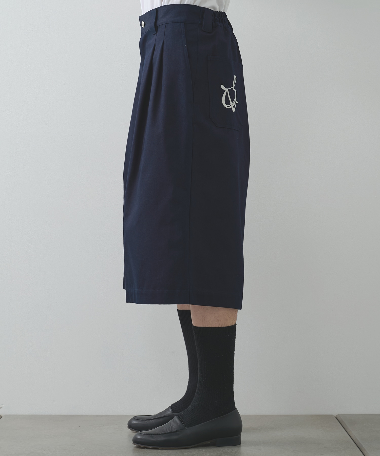 別注 denim easy half pants sulvam