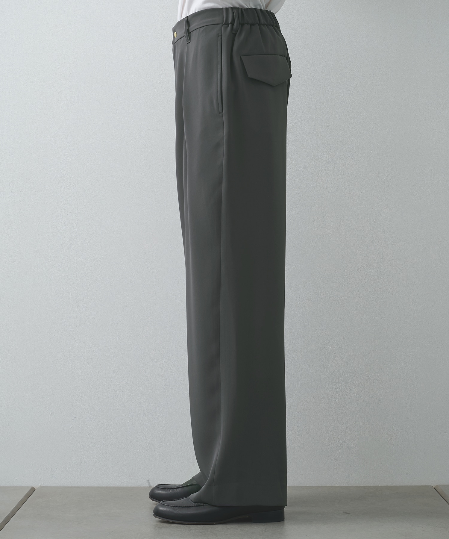 Double Cloth Tuck Wide Pant CULLNI