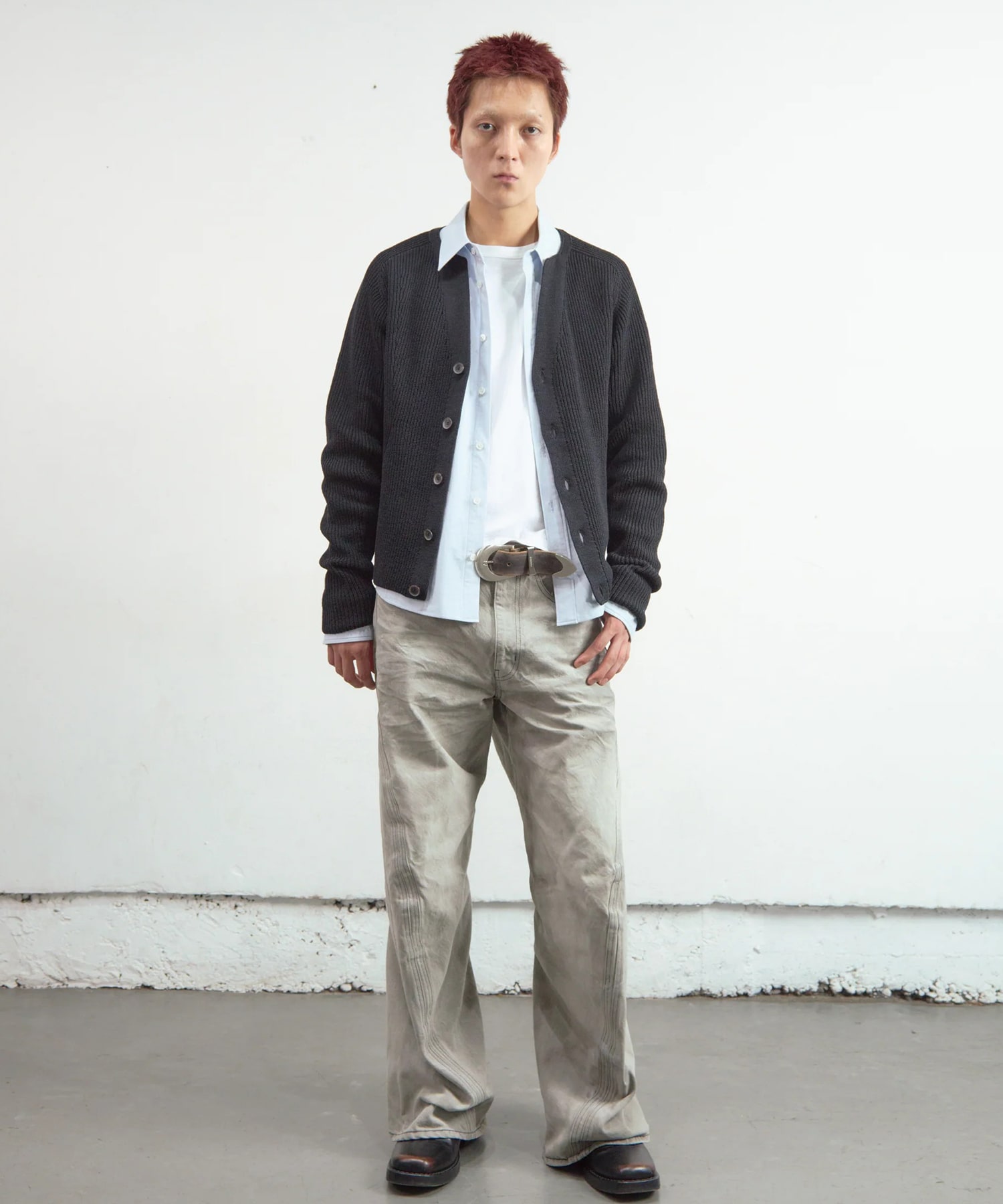 RIBBED CARDIGAN NVRFRGT