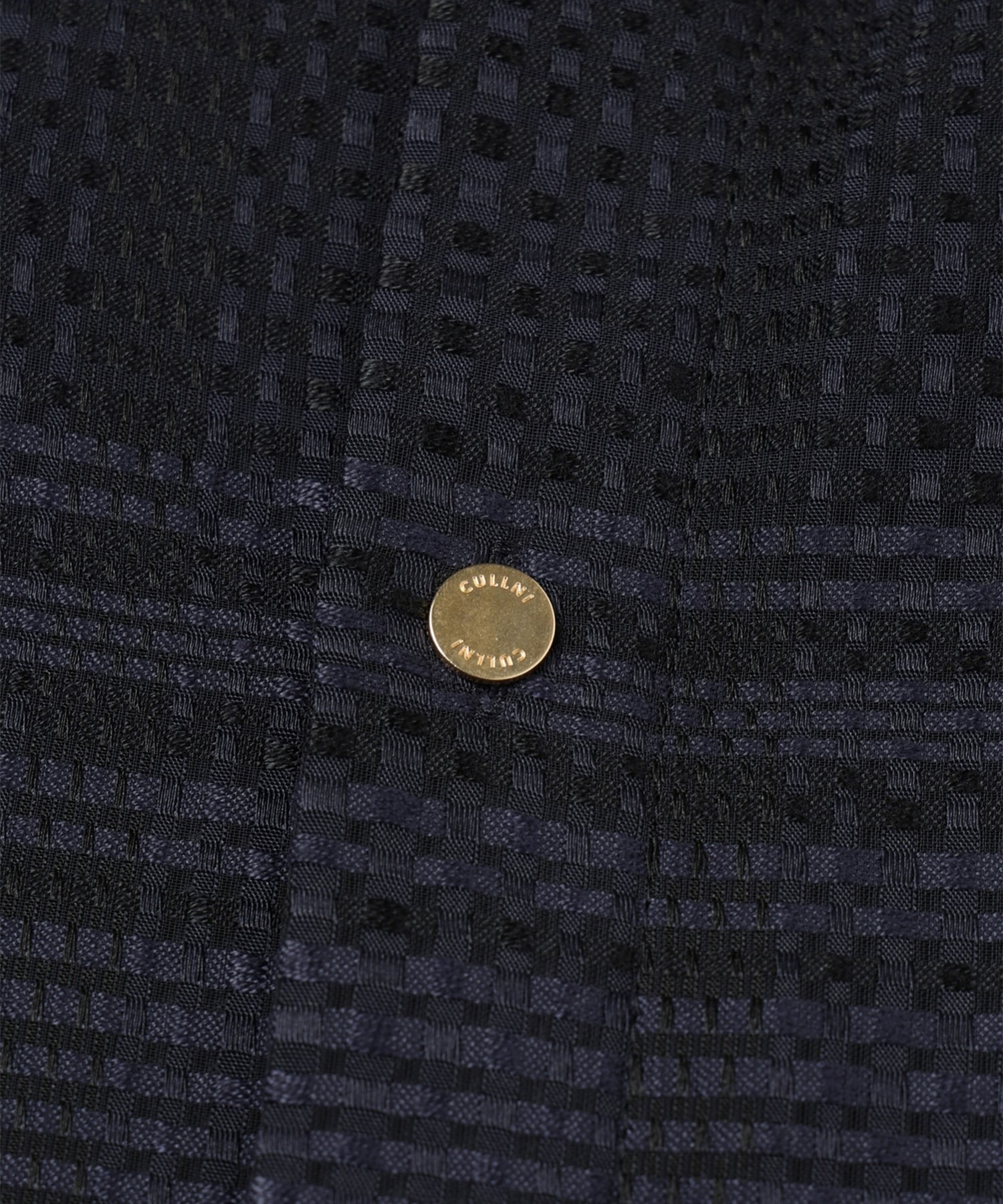 Sheer Tile Check Chin Tab Shirt CULLNI