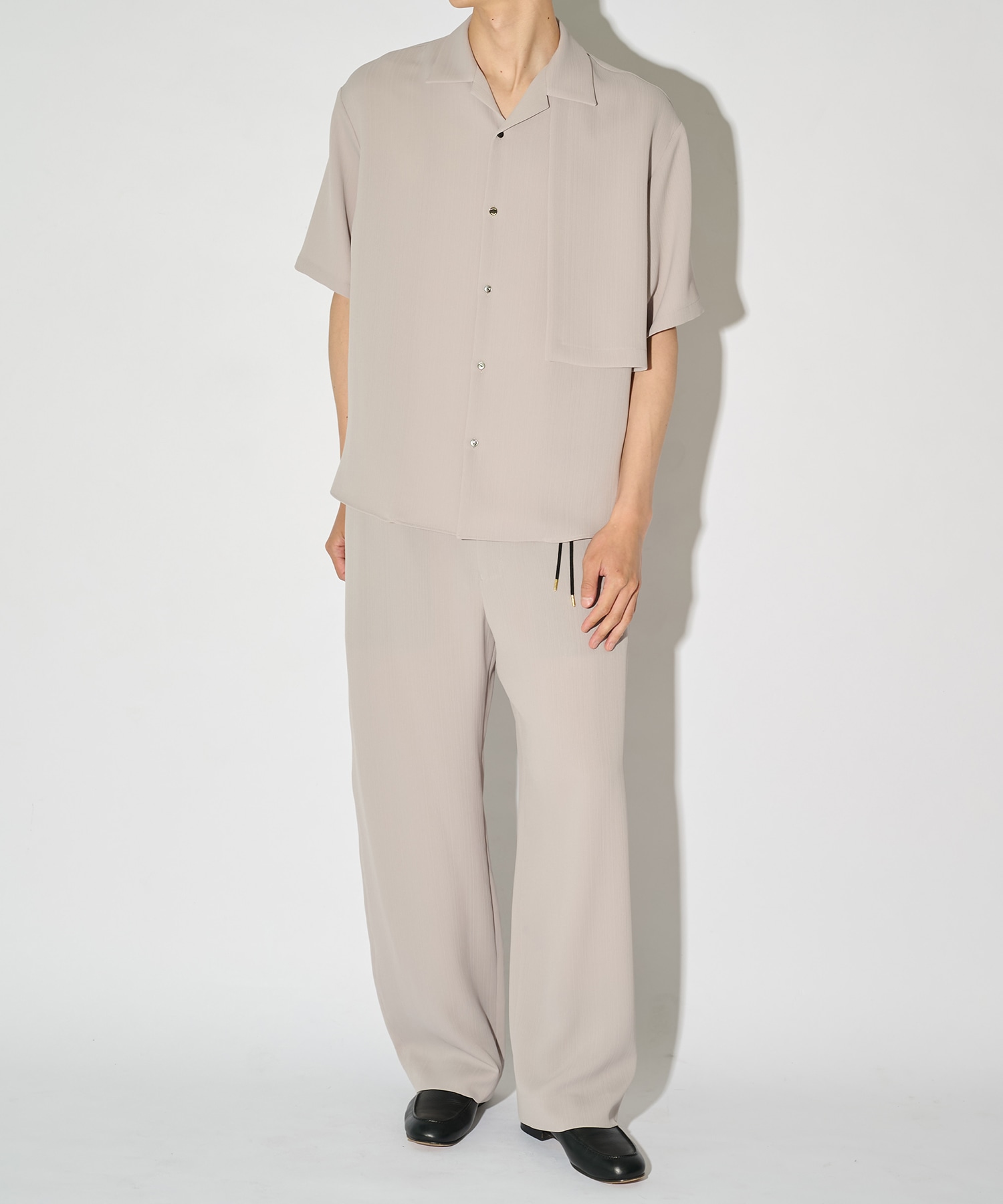 別注 Cord pique Asymmetrical Short Sleeve Shirt CULLNI