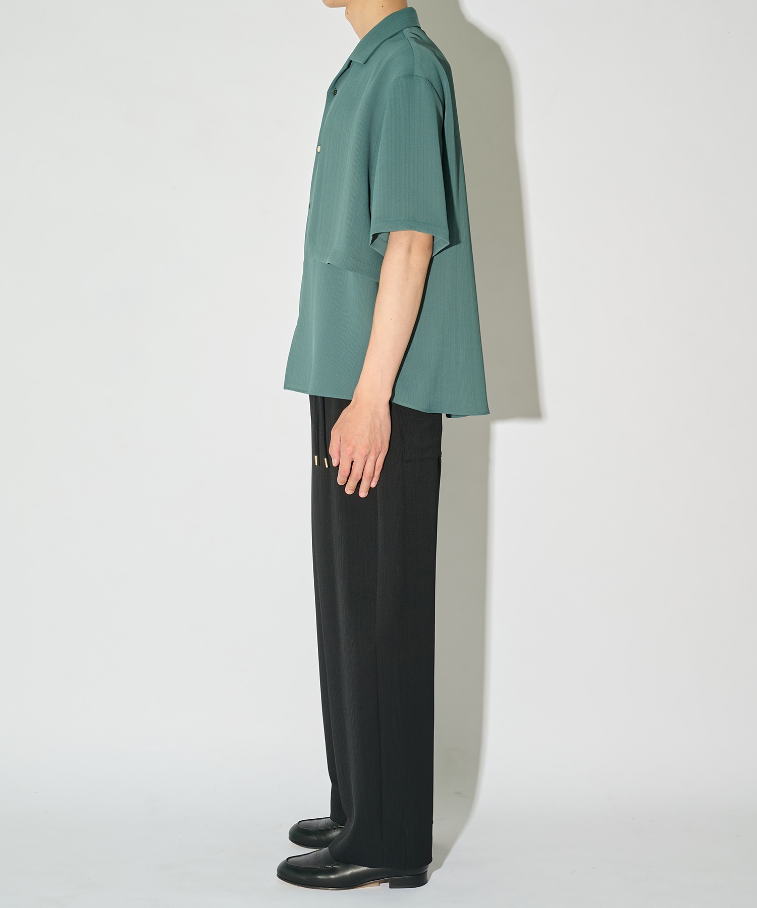 別注 Cord pique Asymmetrical Short Sleeve Shirt CULLNI