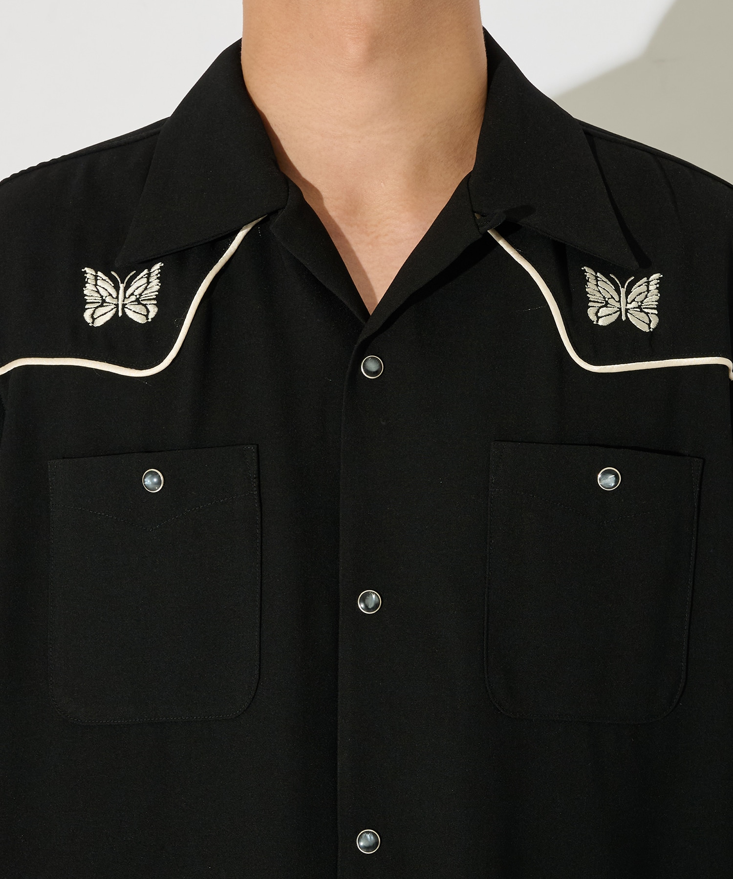 別注 Piping Cowboy S/S Shirt - Amunzen NEEDLES
