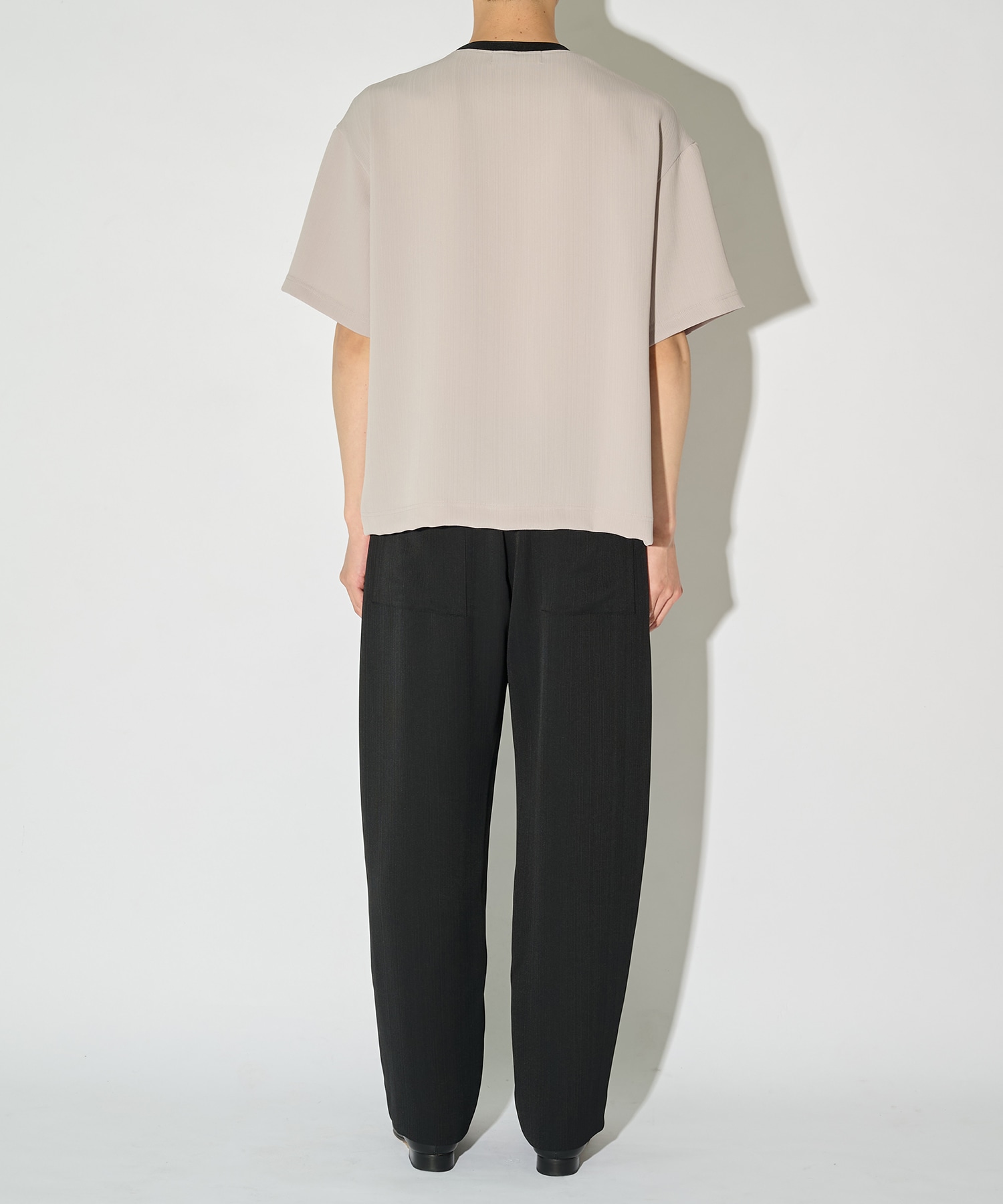 別注 Cord pique Leather Patch Short Sleeve Pullover CULLNI