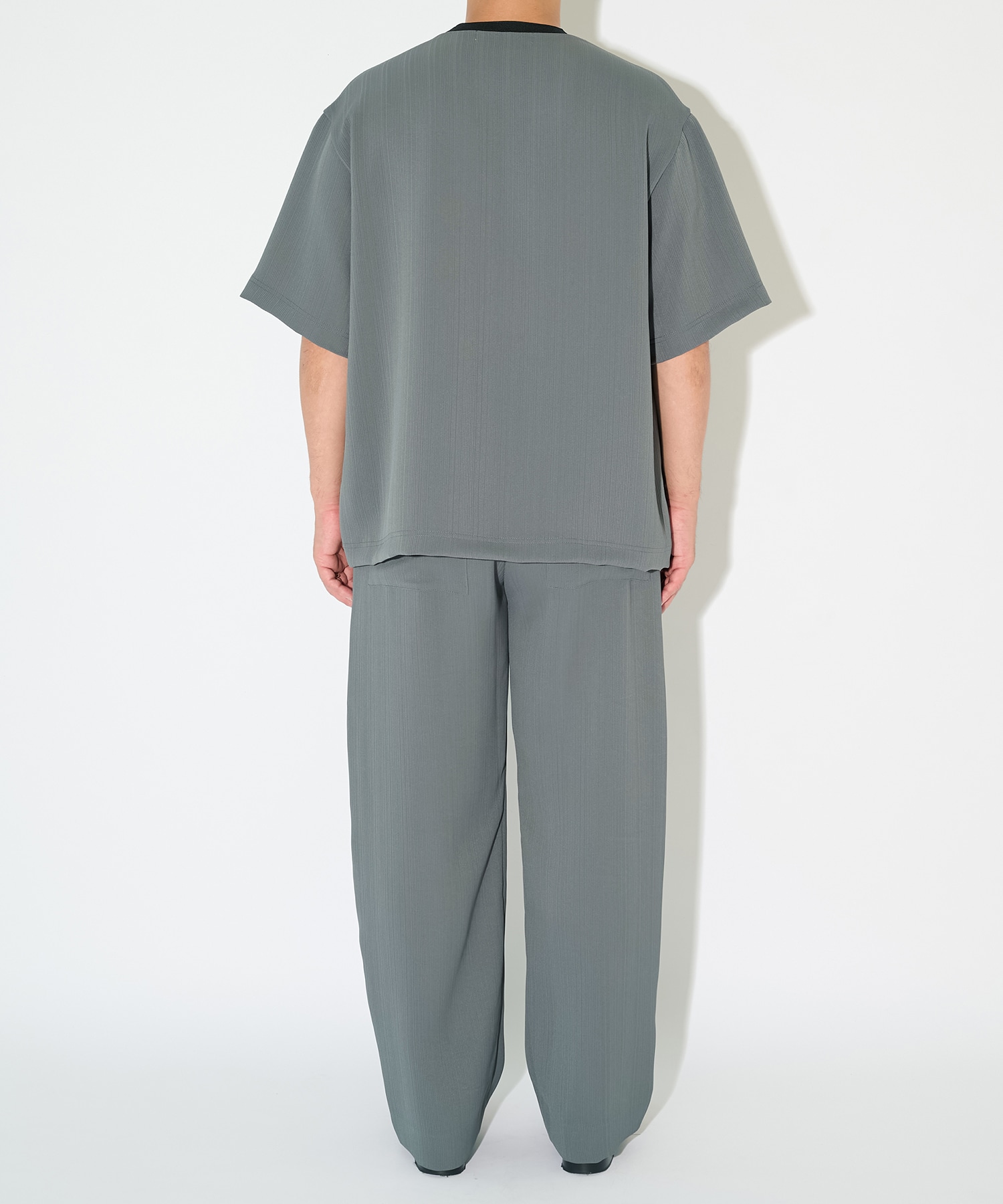 別注 Cord pique Leather Patch Short Sleeve Pullover CULLNI