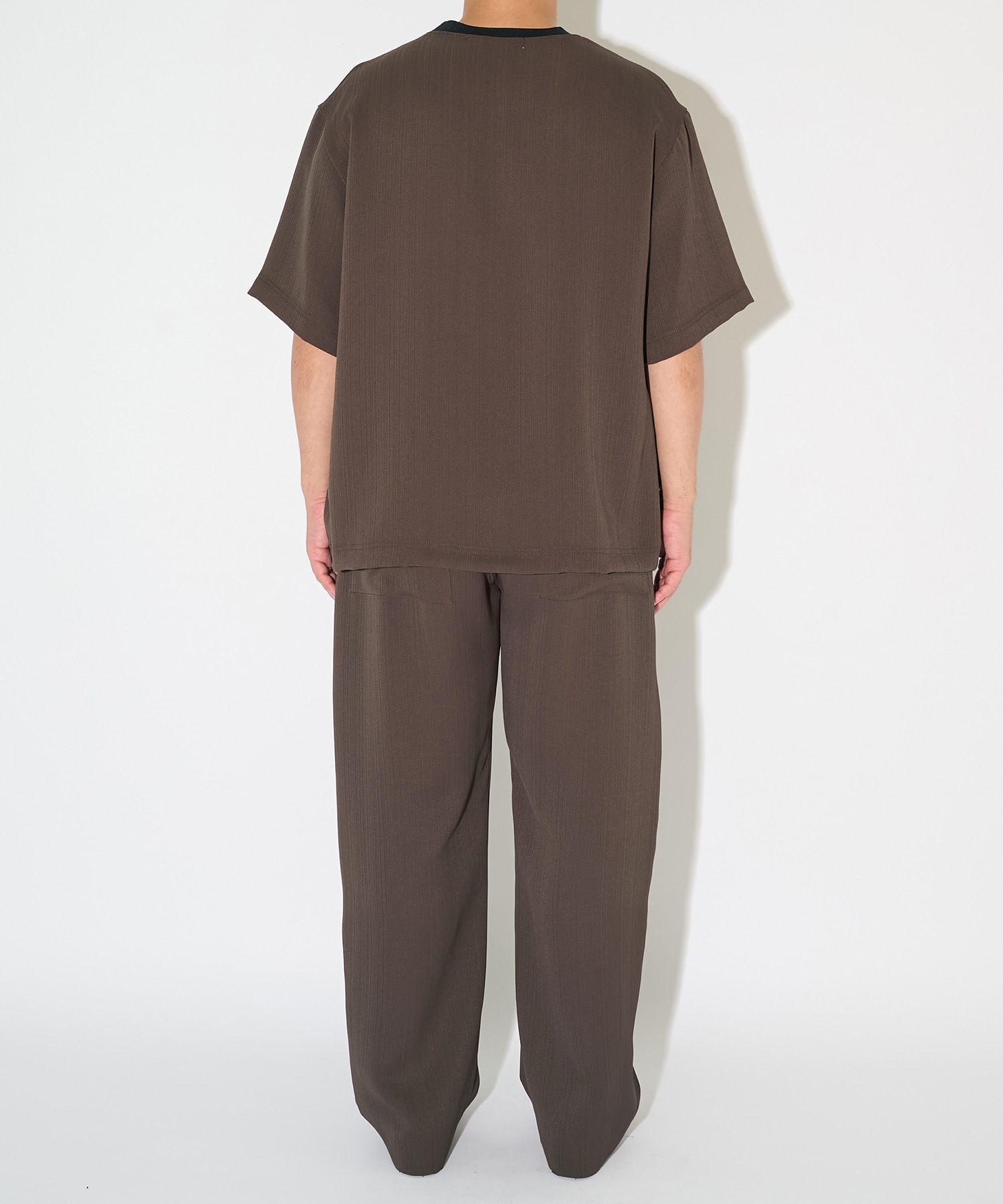 別注 Cord pique Leather Patch Short Sleeve Pullover CULLNI