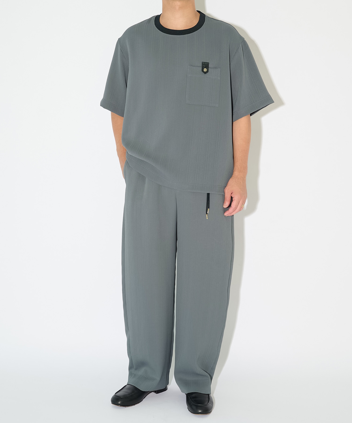 別注 Cord pique Drawstring Relaxed Pants CULLNI