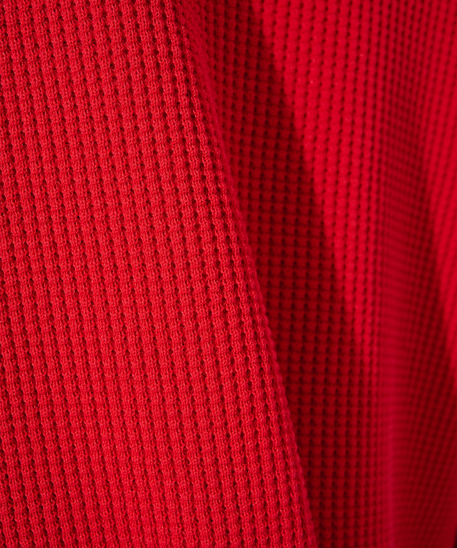 Organic Cotton Waffle Minimal Henley Neck Knit Pullover CULLNI