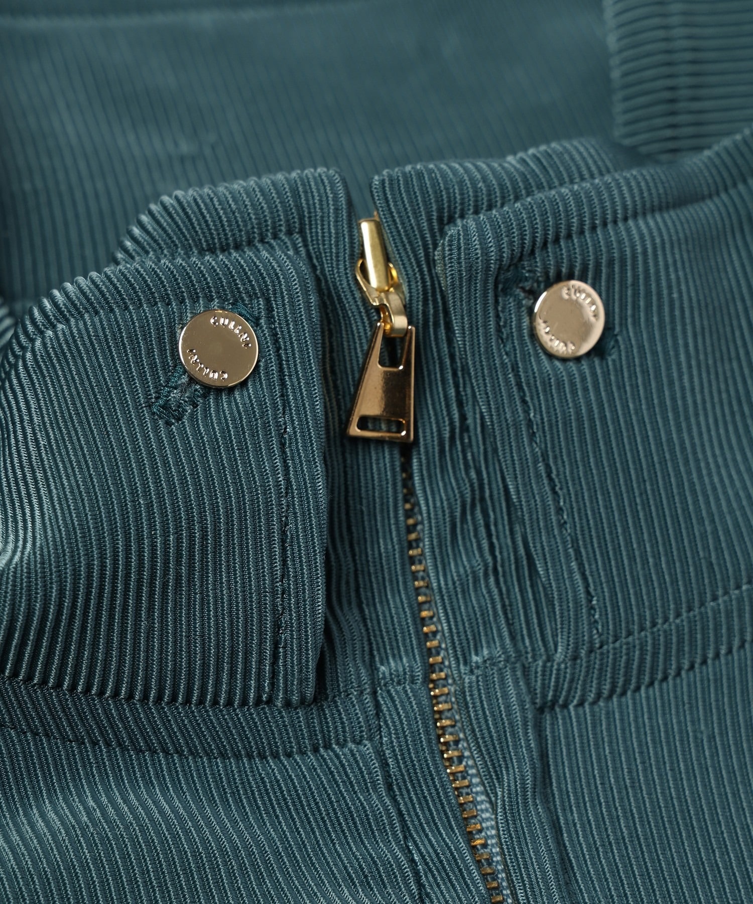Stretch Fiber Cord Pique Layered Collar Zip Up Blouson CULLNI