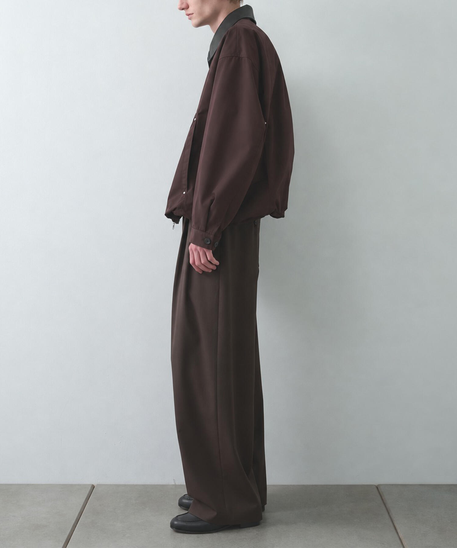 Leather collar Balloon Blouson STUDIOUS