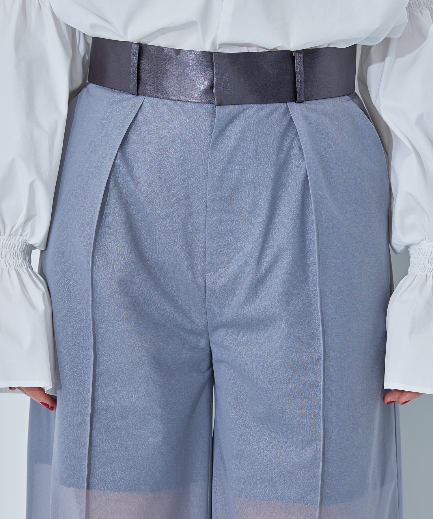 Leather Like Sheer Pants STUDIOUS