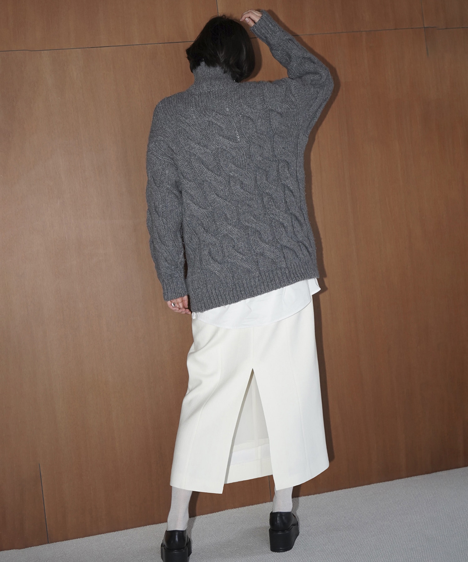 BIG CABLE OVER HAND KNIT TOPS CLANE