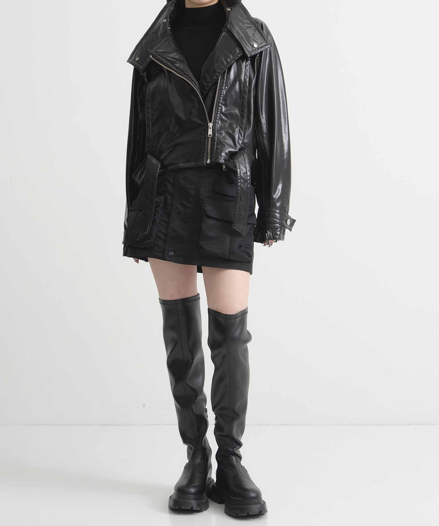 Patent Biker Jacket STUDIOUS
