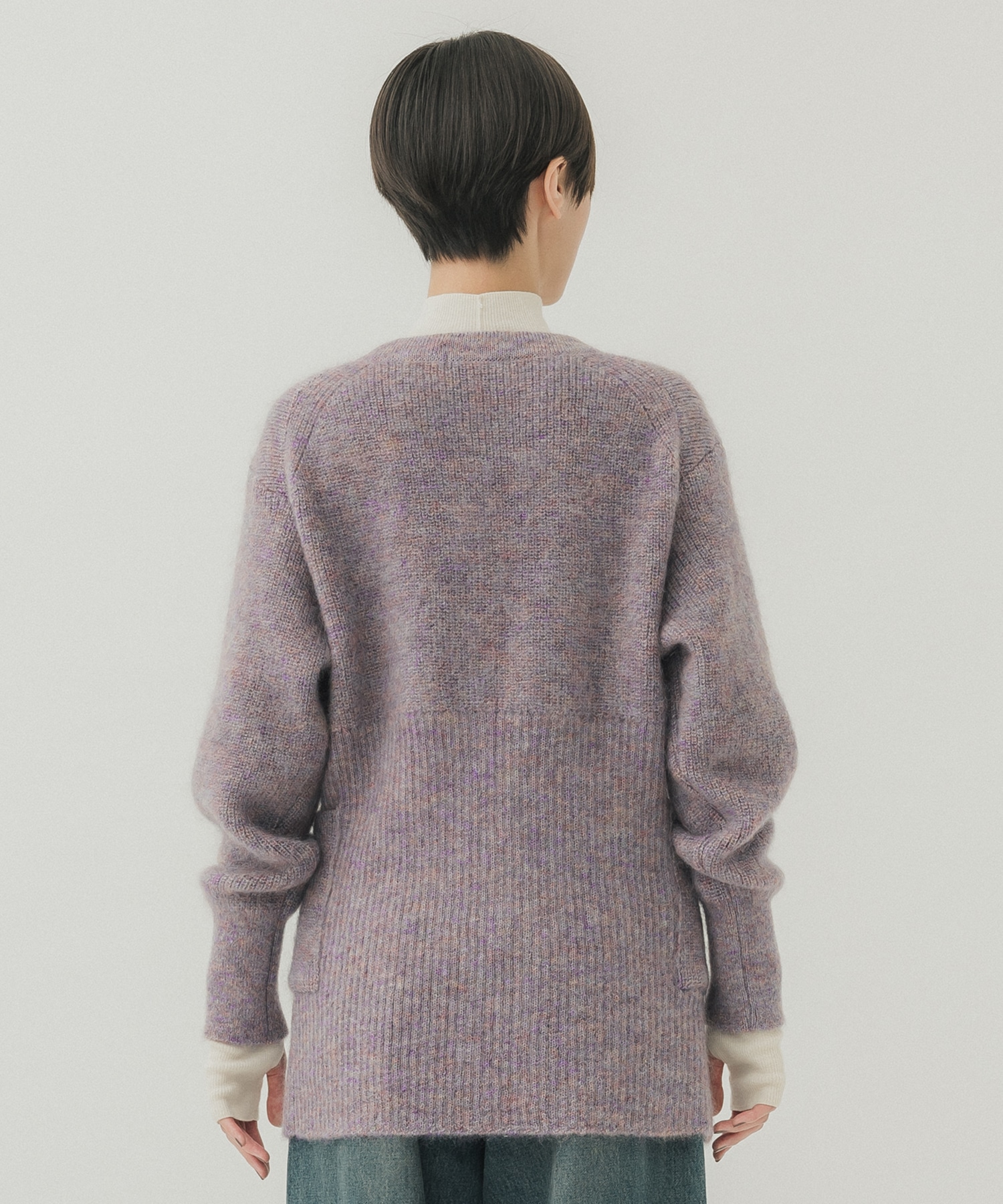 別注GRADIATION MOHAIR CARDIGAN WRAPINKNOT