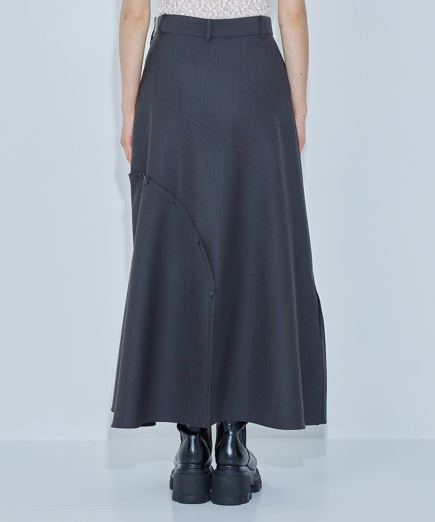 Wave Slashed Skirt STUDIOUS