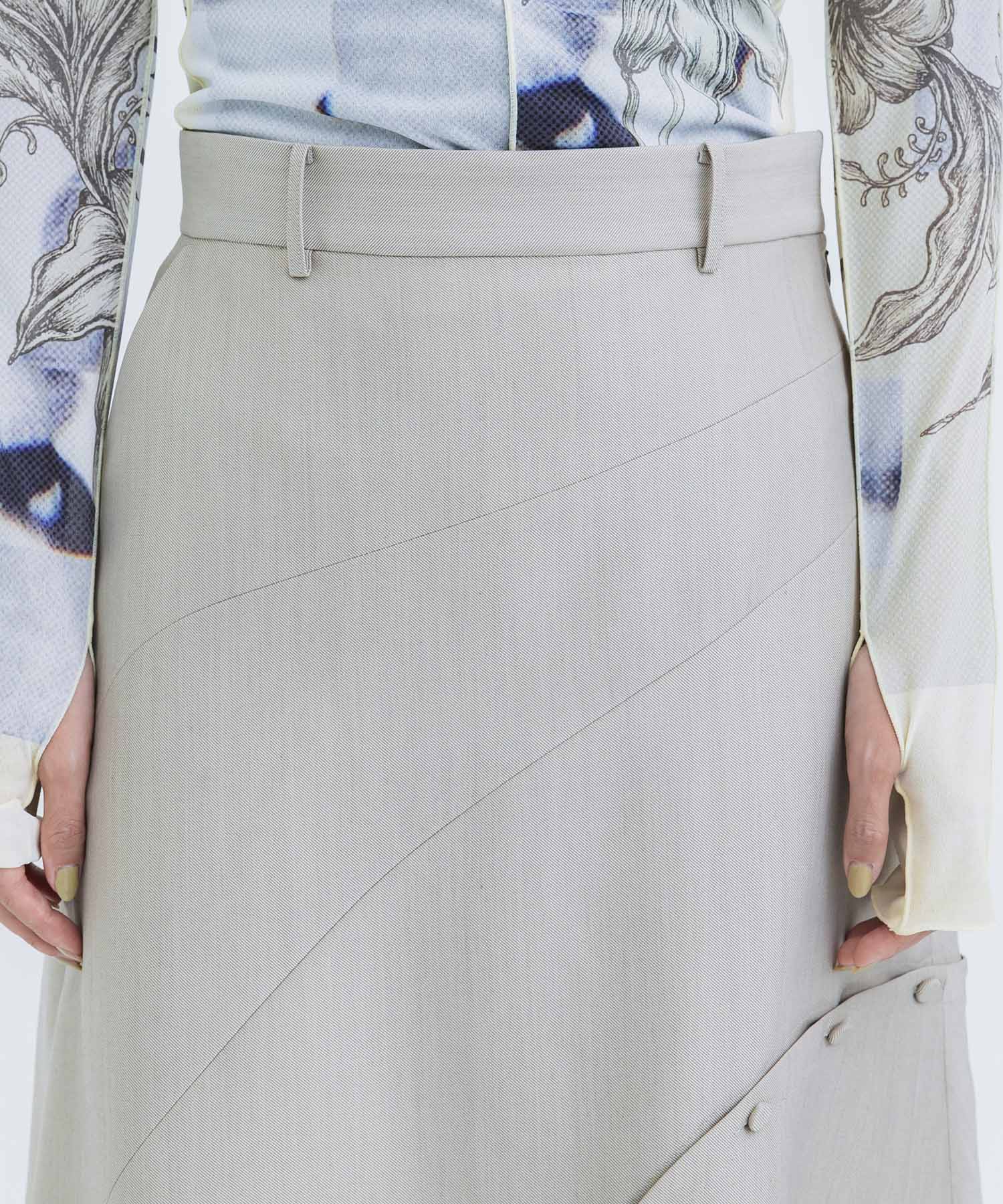 Wave Slashed Skirt STUDIOUS