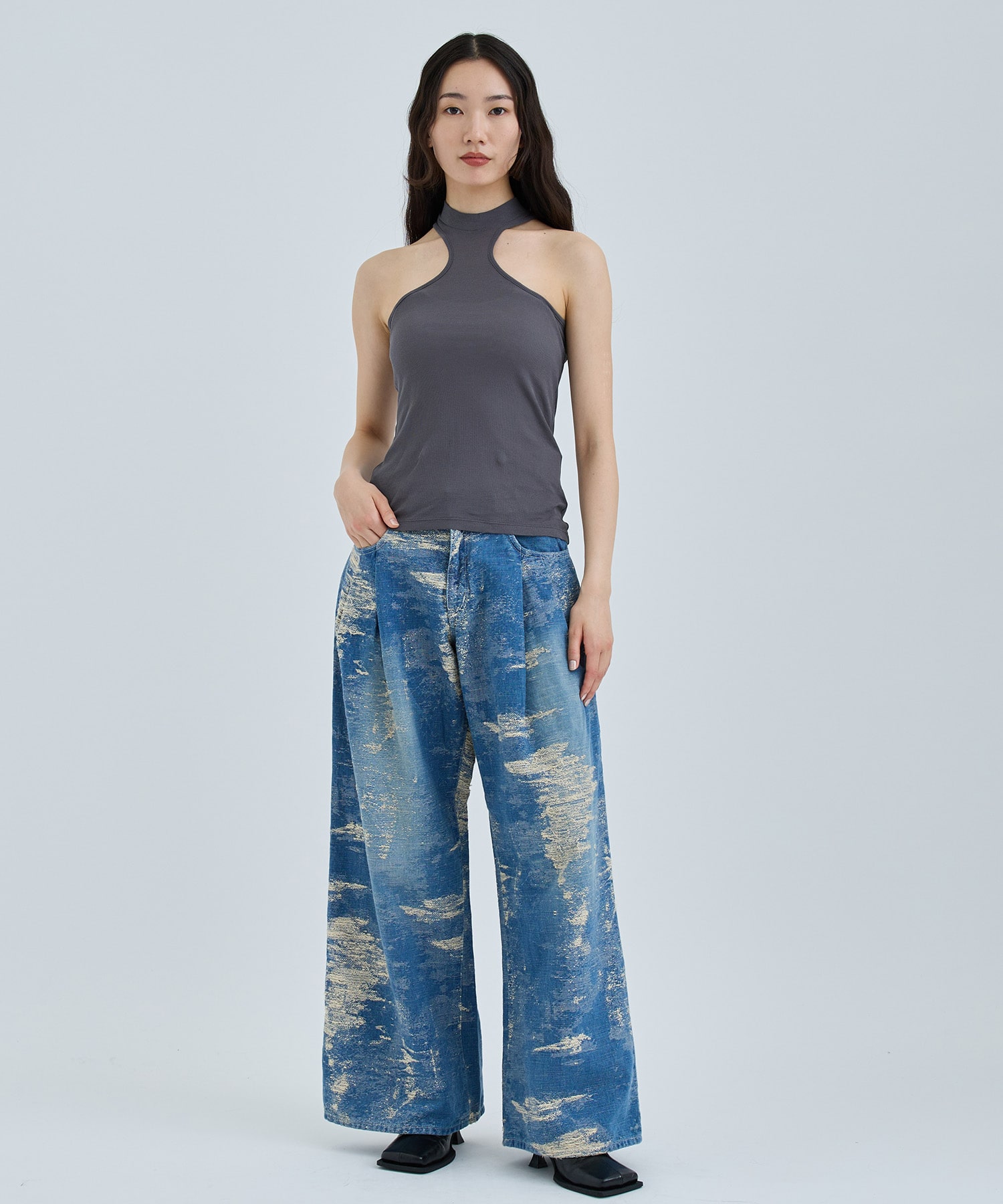 RIB LAYERED HI-NECK TOP JOHN LAWRENCE SULLIVAN