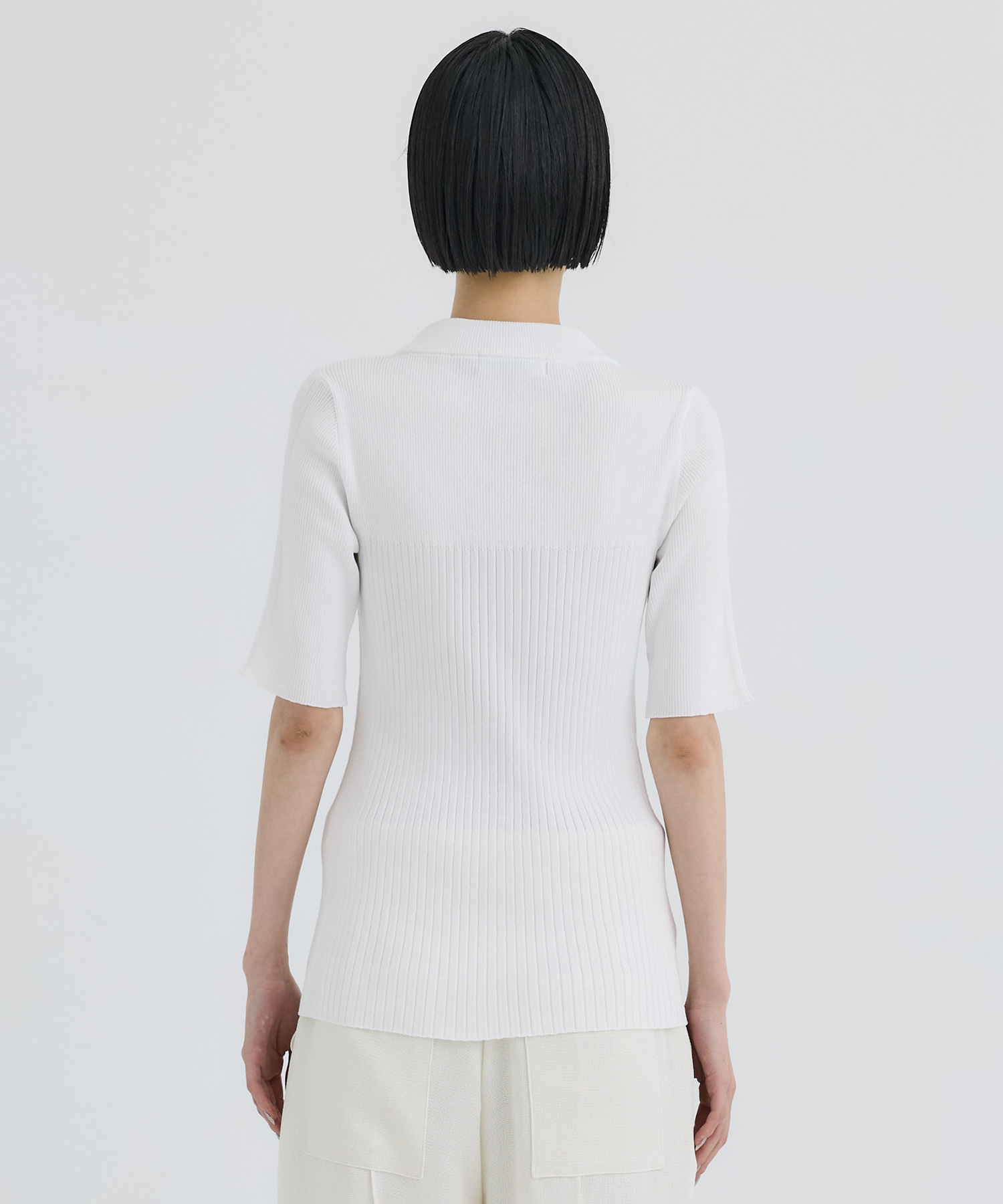 別注HALF SLEEVE RIB TOP WRAPINKNOT