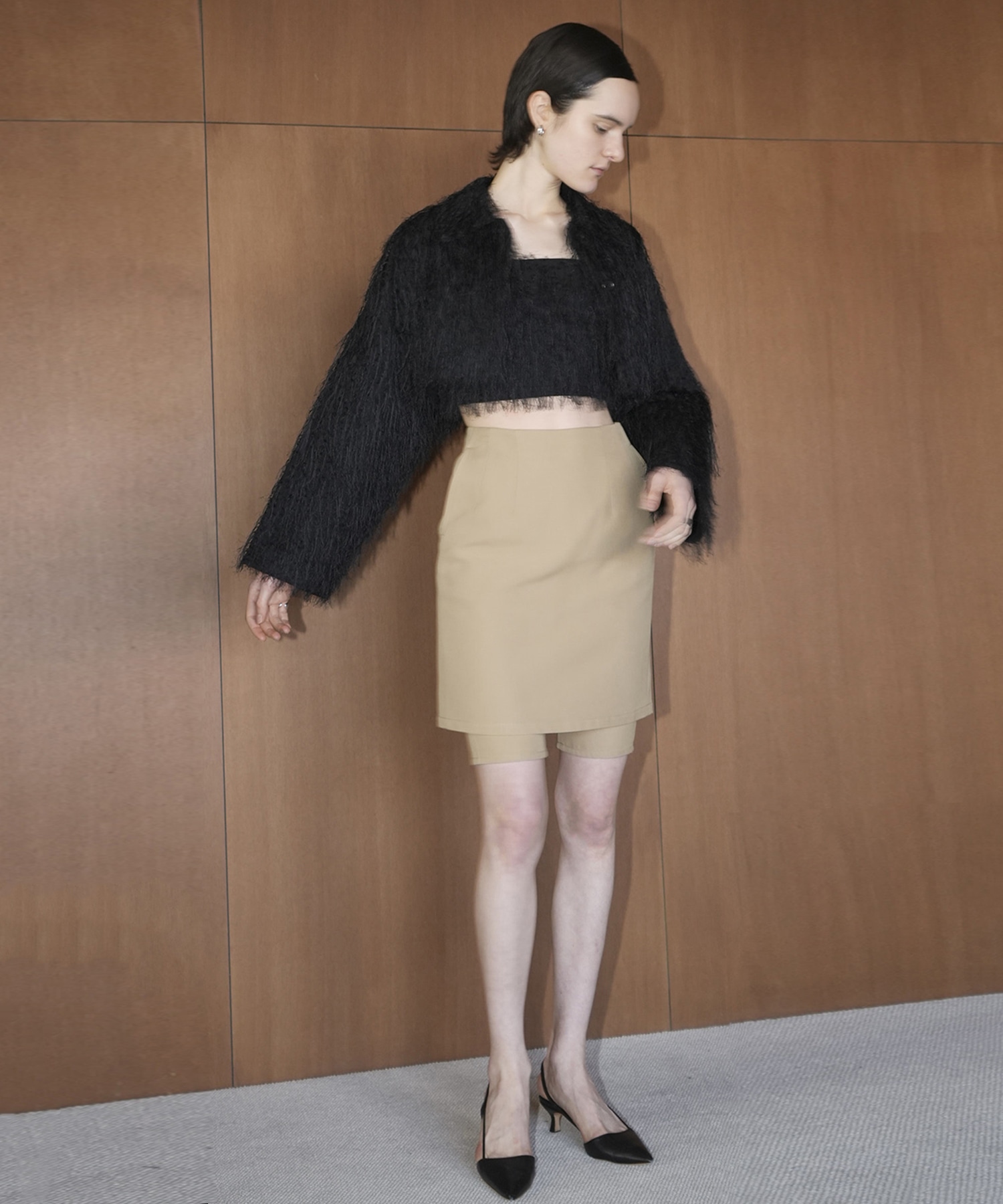 FRINGE SHORT JACKET CLANE