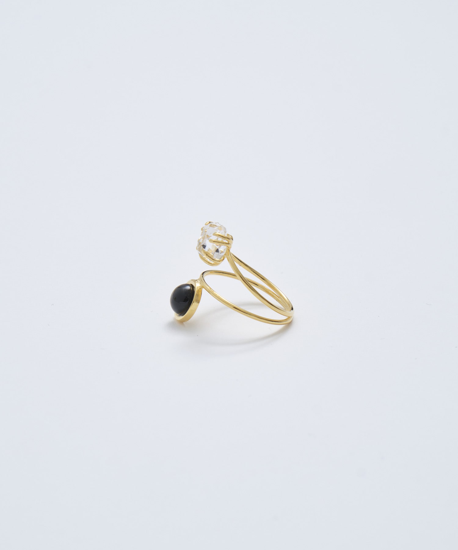 Harkimer quarts double ring ±BALANCE