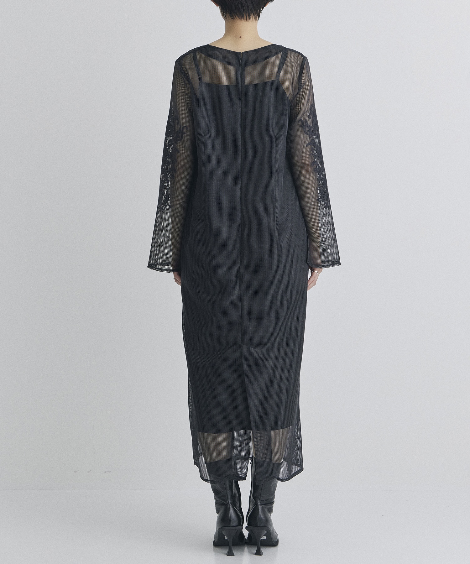 FLORA EMBROIDERY MESH DRESS AMERI