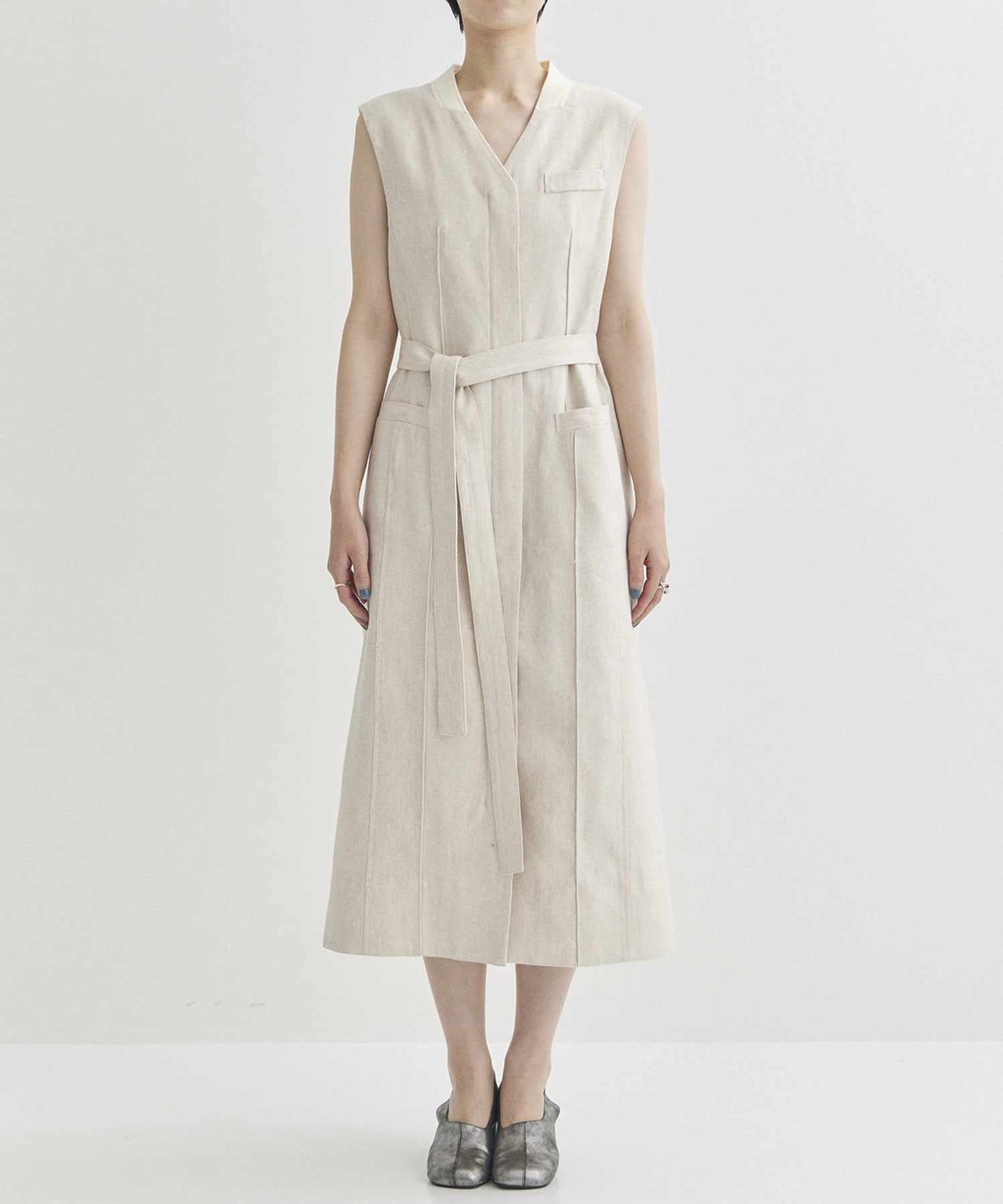 Tailored Linen Gilet Dress STUDIOUS