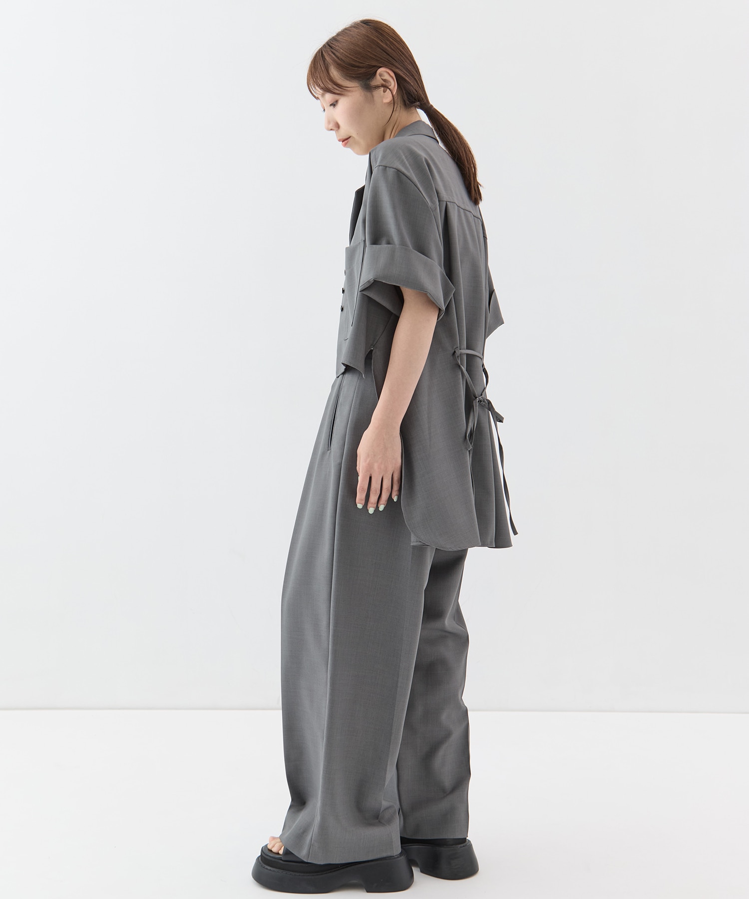Asymmetric Front Trousers STUDIOUS