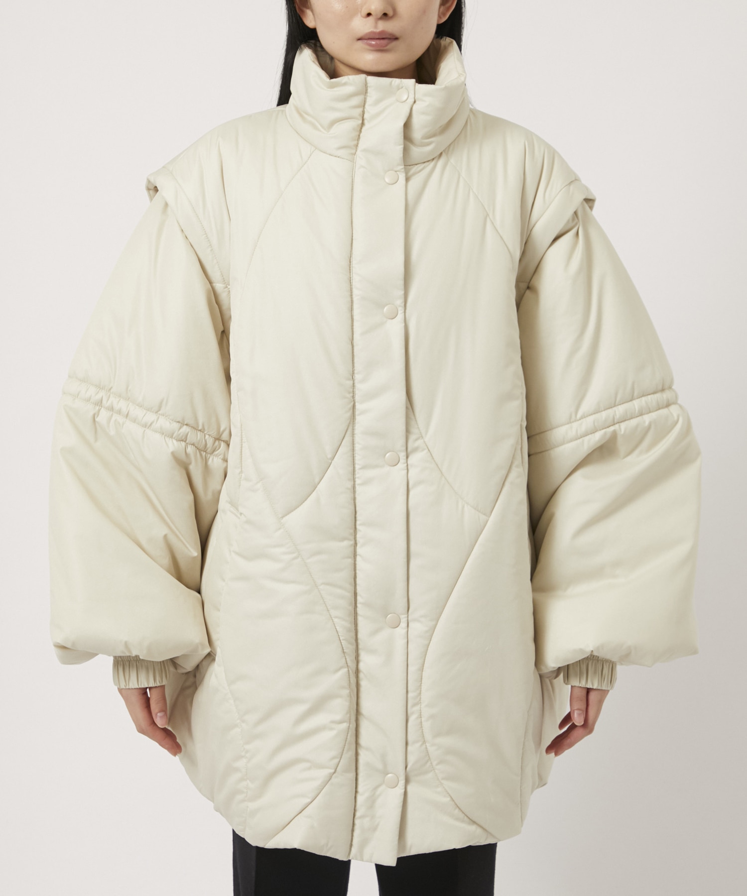 2WAY WAVE STITCH PADDED JACKET AMERI
