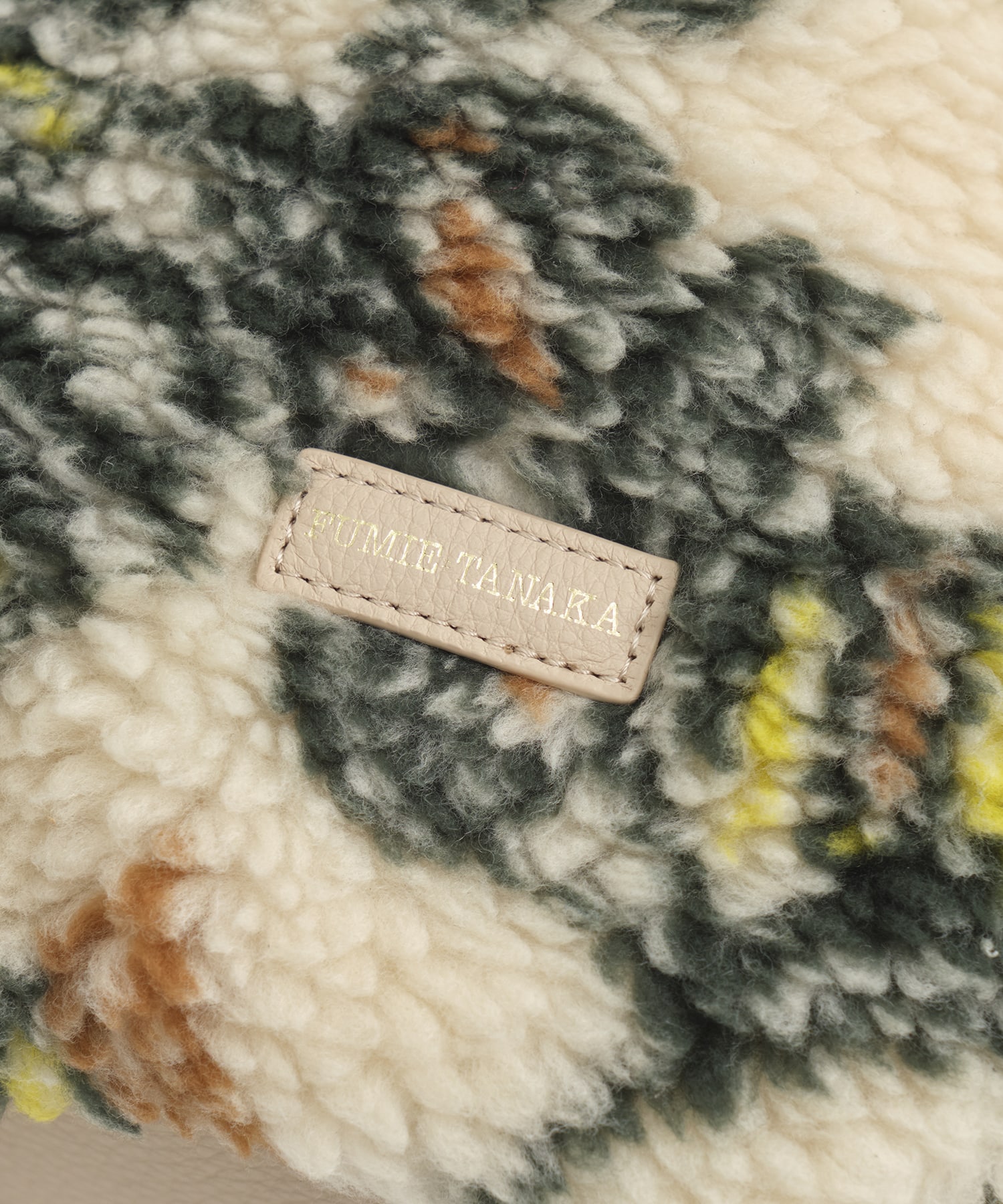 別注jacquard boa drawstring bag FUMIE=TANAKA