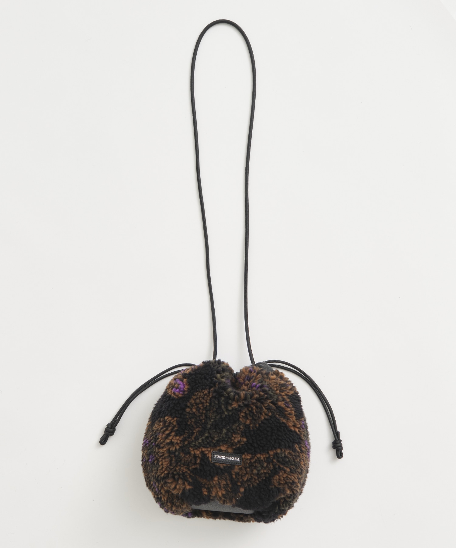 別注jacquard boa drawstring bag FUMIE=TANAKA